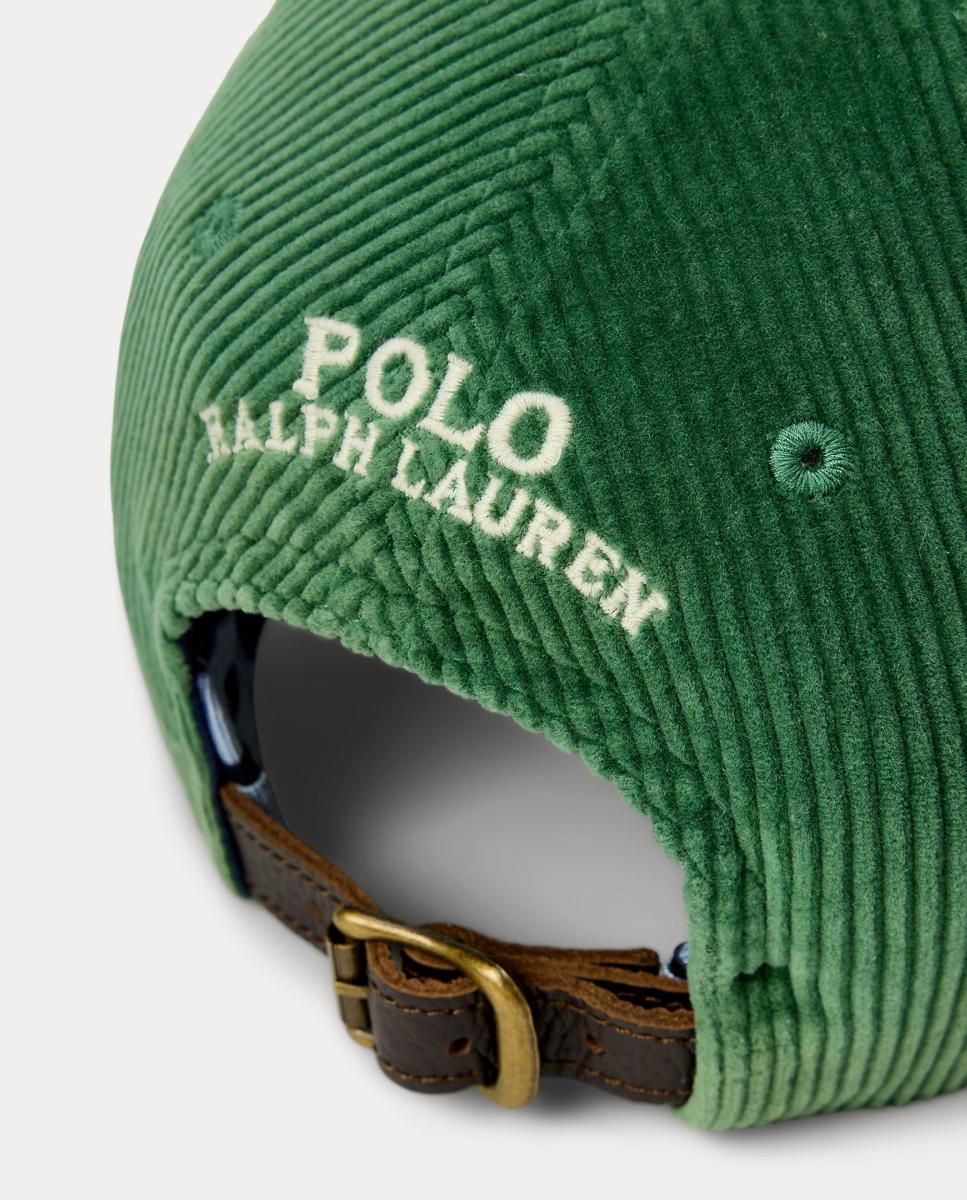 Imagen 3 de Gorra de béisbol de hombre de pana - Polo Ralph Lauren - Verde metal Verde metal