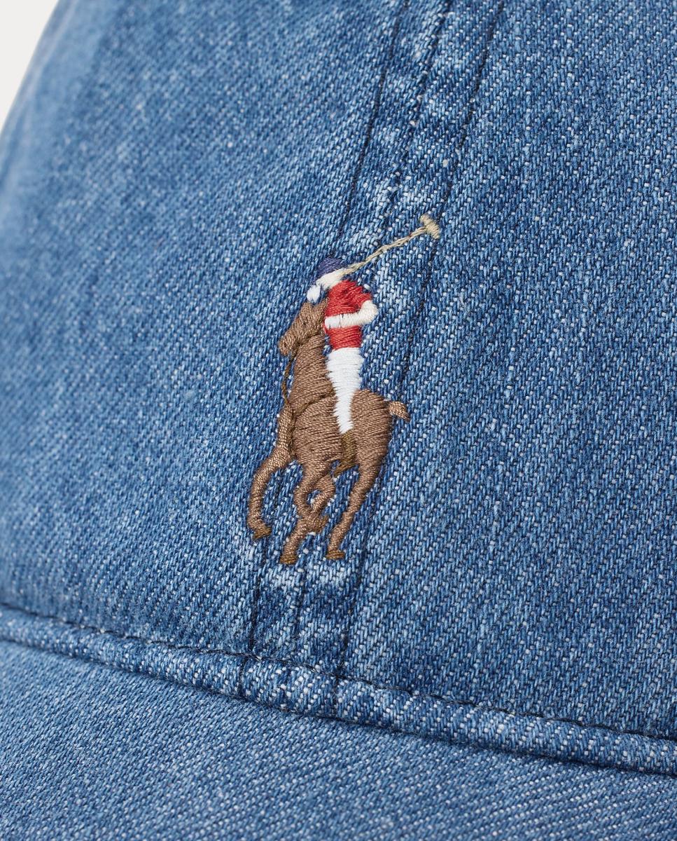 Boné de Ganga com Logótipo - Índigo Denim-3