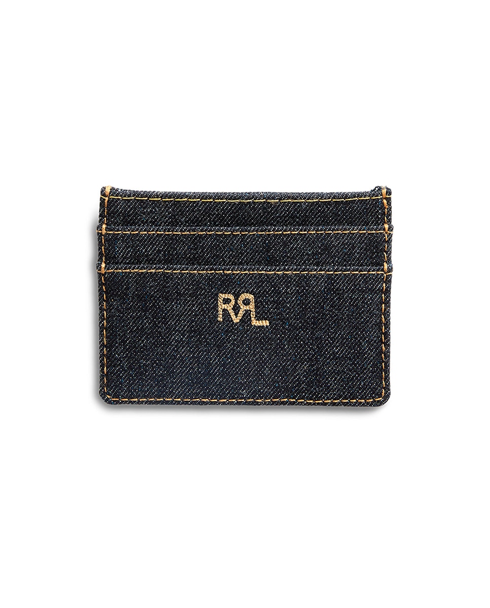 Porta-Cartões de Ganga Double RL Azul-índigo-1