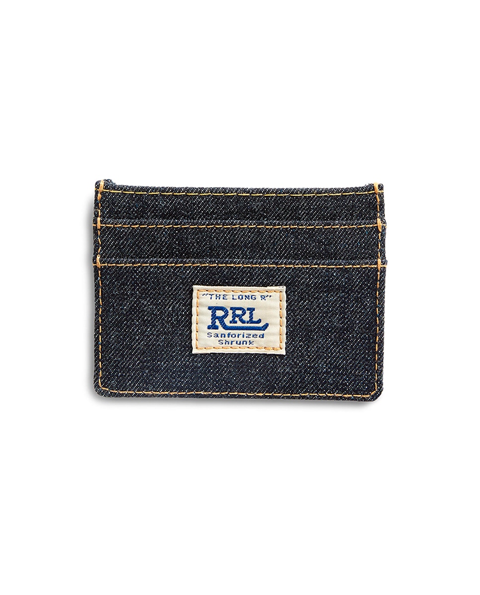 Porta-Cartões de Ganga Double RL Azul-índigo-2
