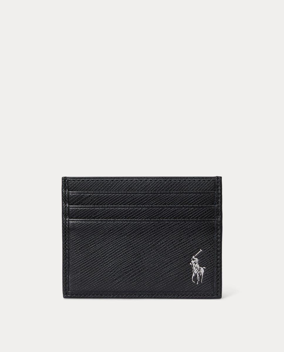 Imagen 1 de Tarjetero de hombre de piel texturizado Negro