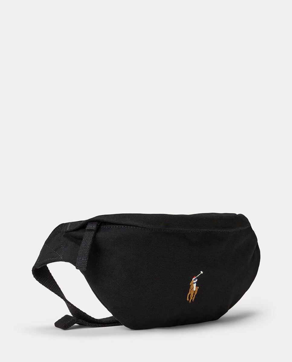 Bolsa de Cintura 100% Algodão com Cavalo Bordado Preto-3