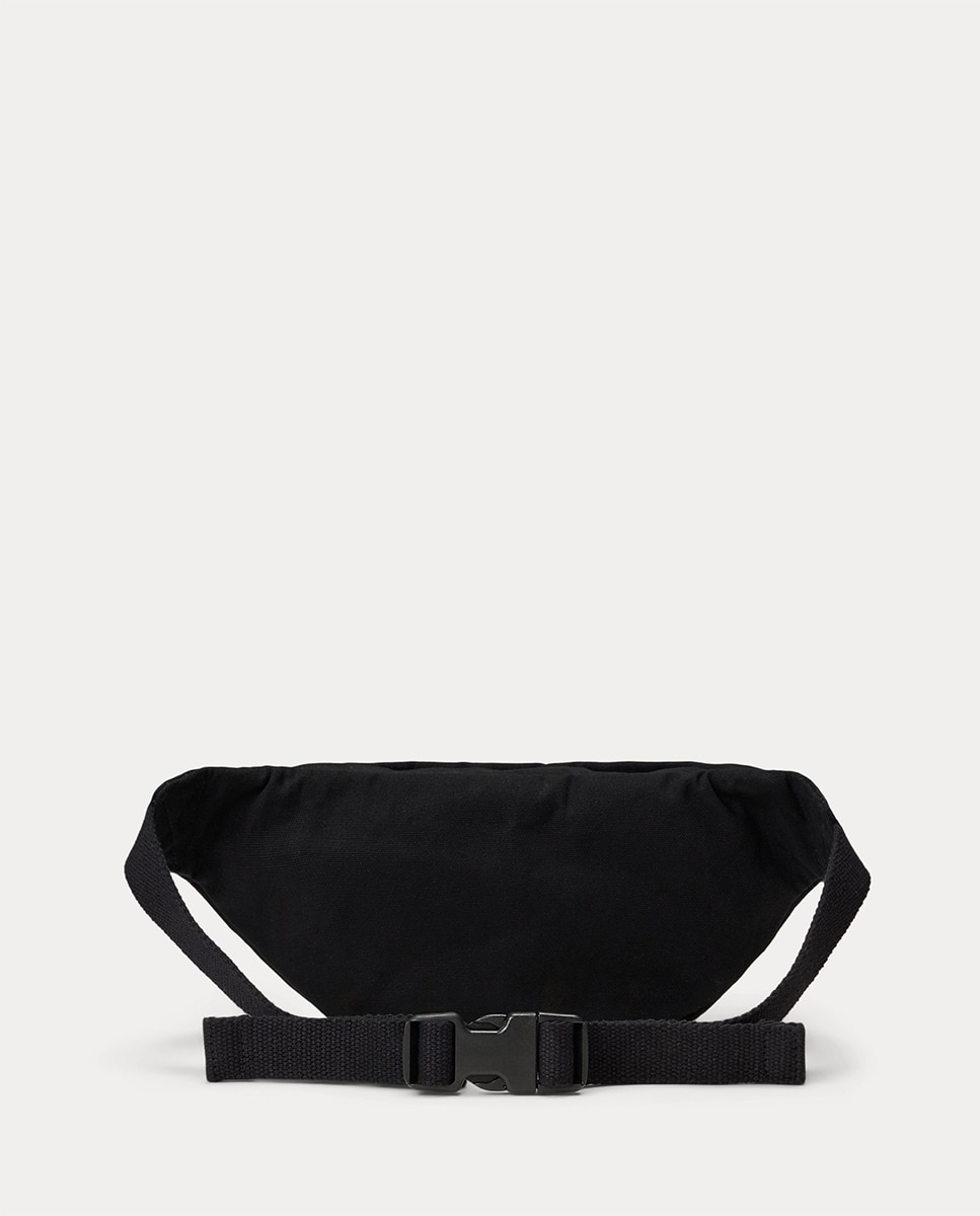 Bolsa de Cintura 100% Algodão com Cavalo Bordado Preto-4