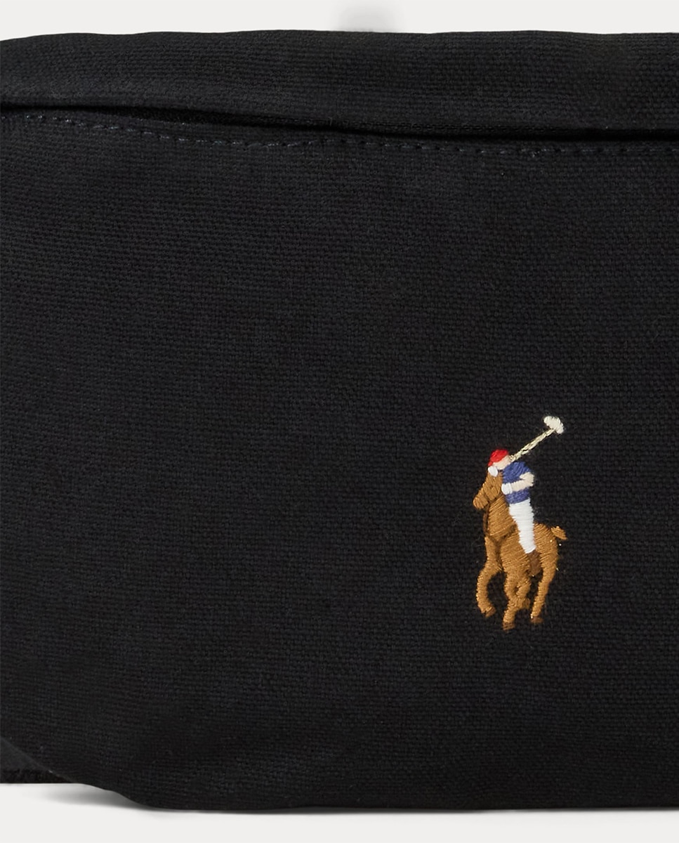 Bolsa de Cintura 100% Algodão com Cavalo Bordado Preto-6