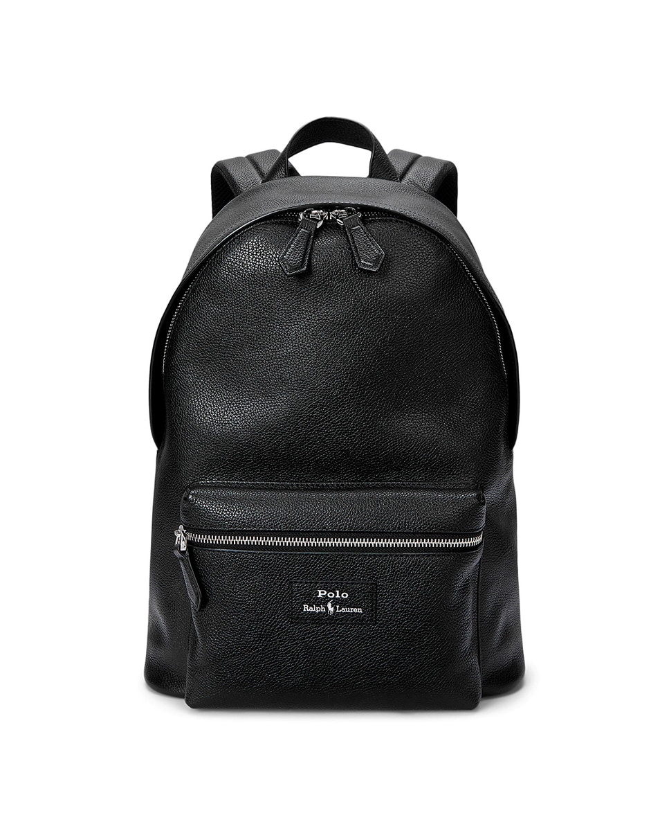 Mochila em Pele Granulada Preto-1