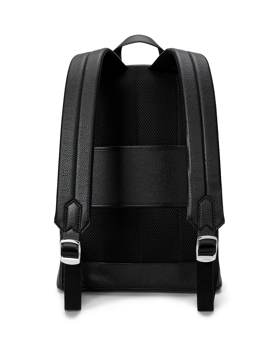 Mochila em Pele Granulada Preto-3