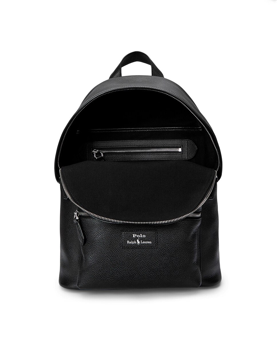 Mochila em Pele Granulada Preto-5