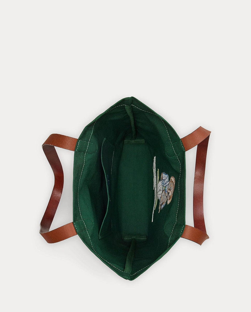 Mala Tipo Tote Shopper de Sarja US Open Verde-escuro-4