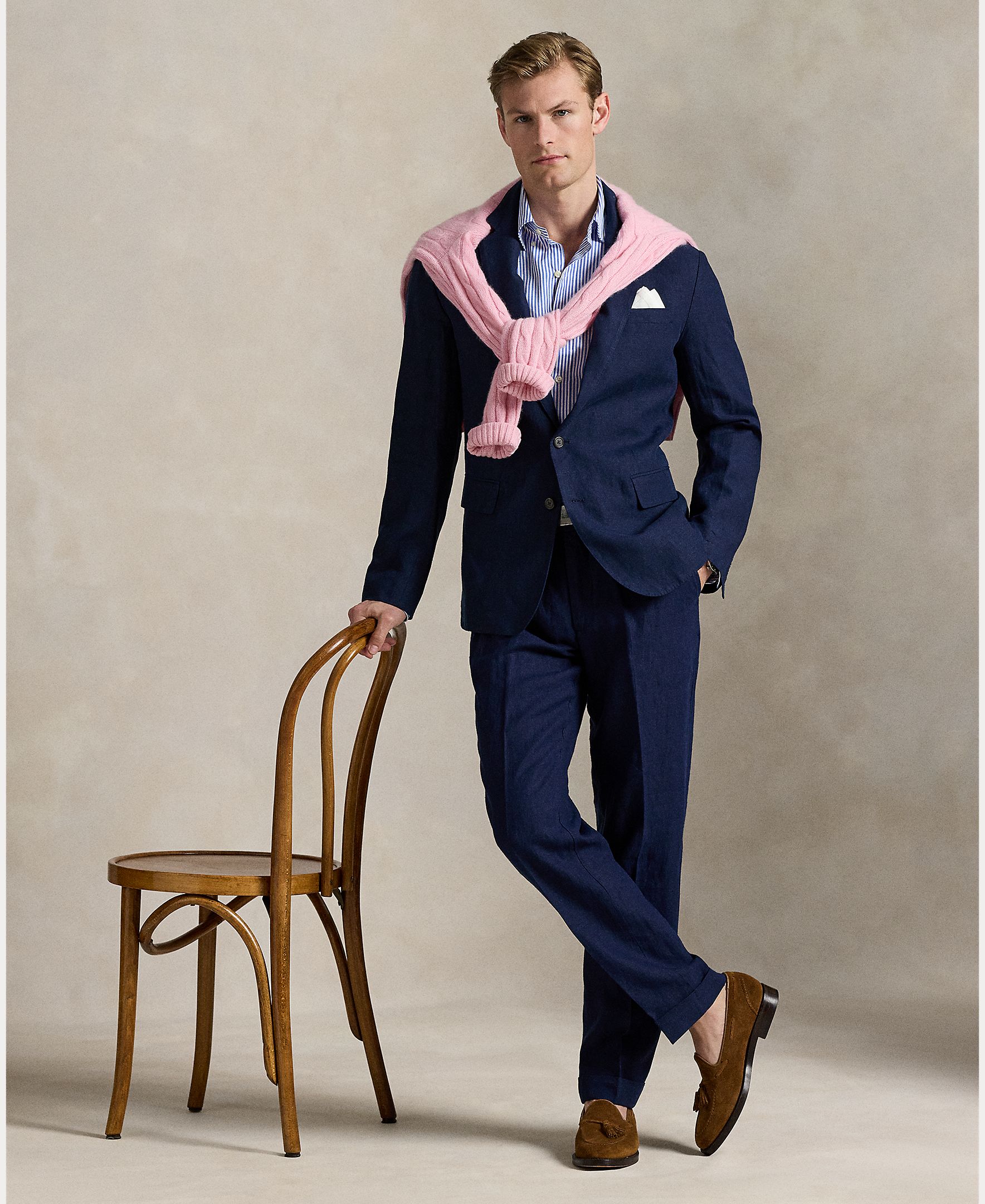 Imagem 0 de Casaco de Fato Regular Fit de Linho