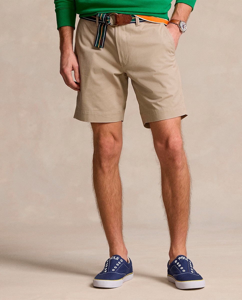 Calções Chino Regular Fit Bege-3
