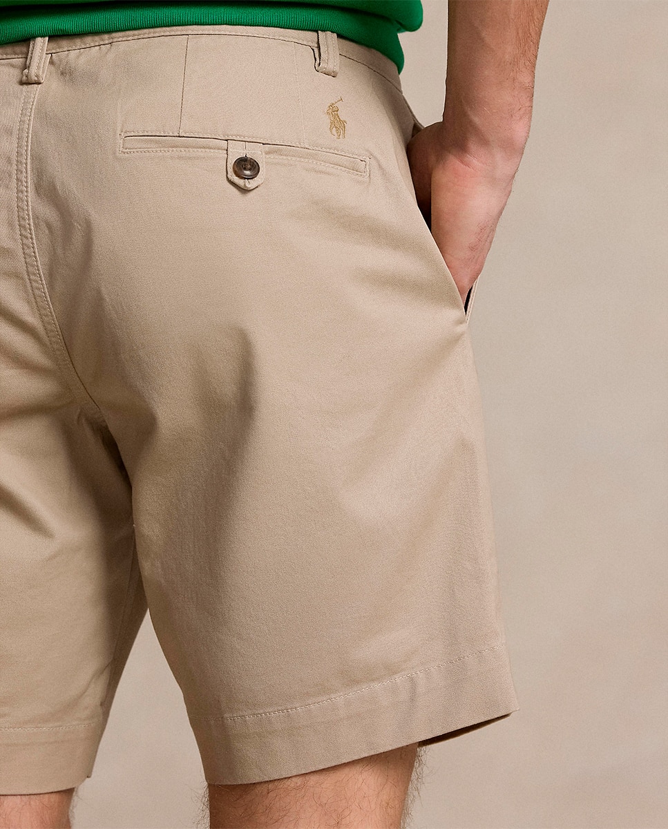 Calções Chino Regular Fit Bege-5