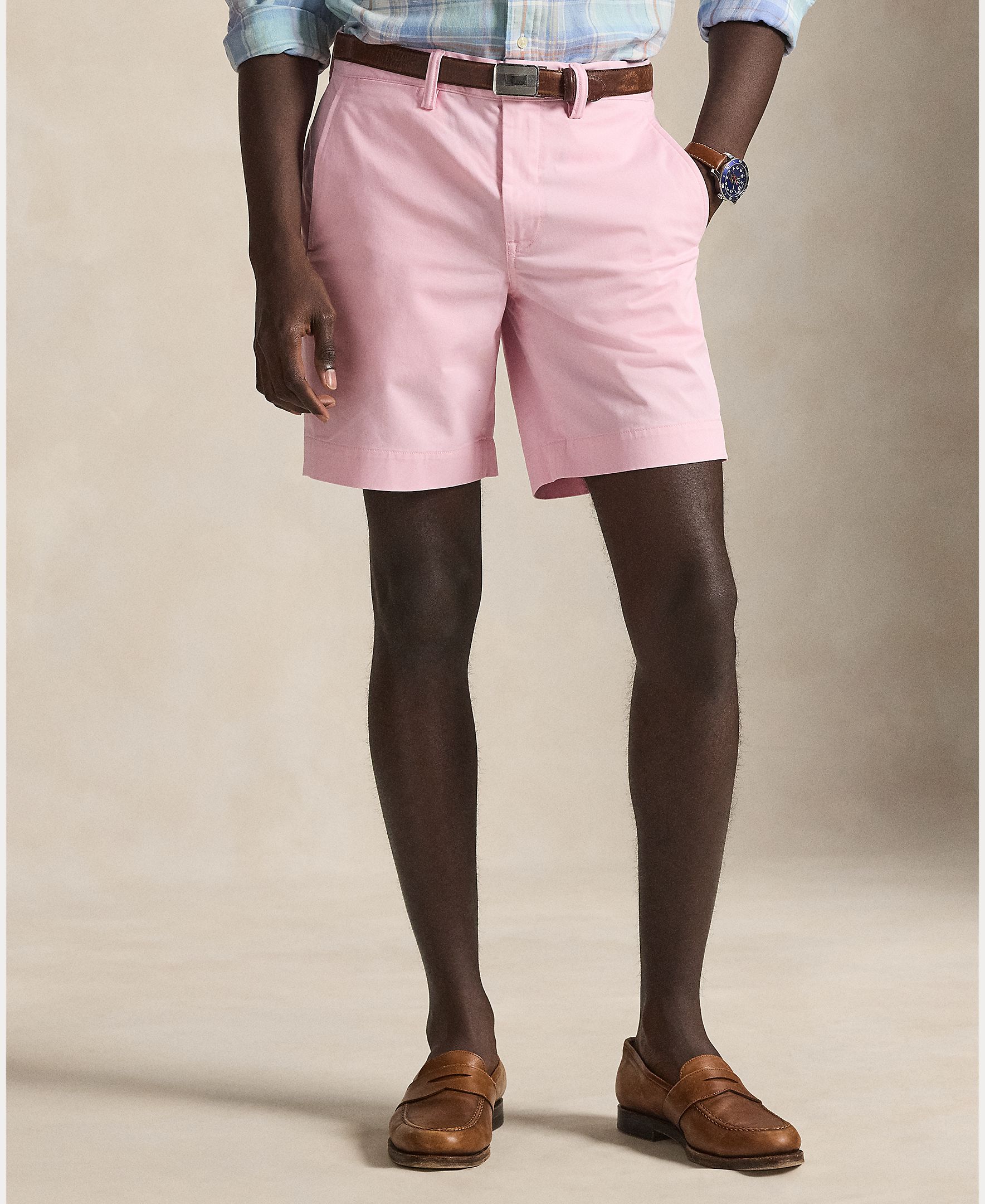 Calções Chino Regular Fit Rosa-3