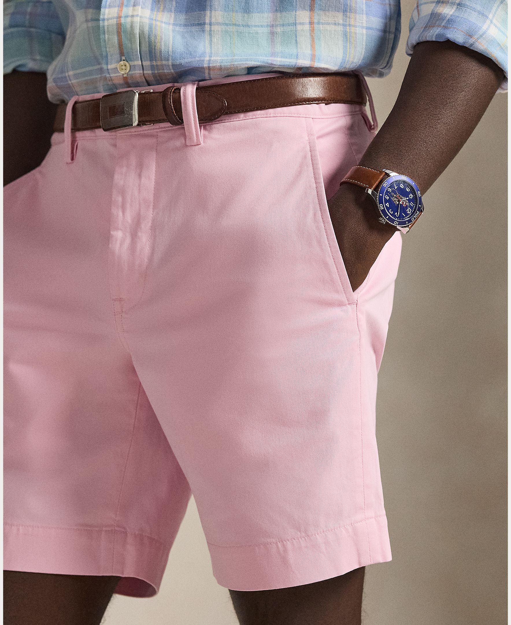 Calções Chino Regular Fit Rosa-5