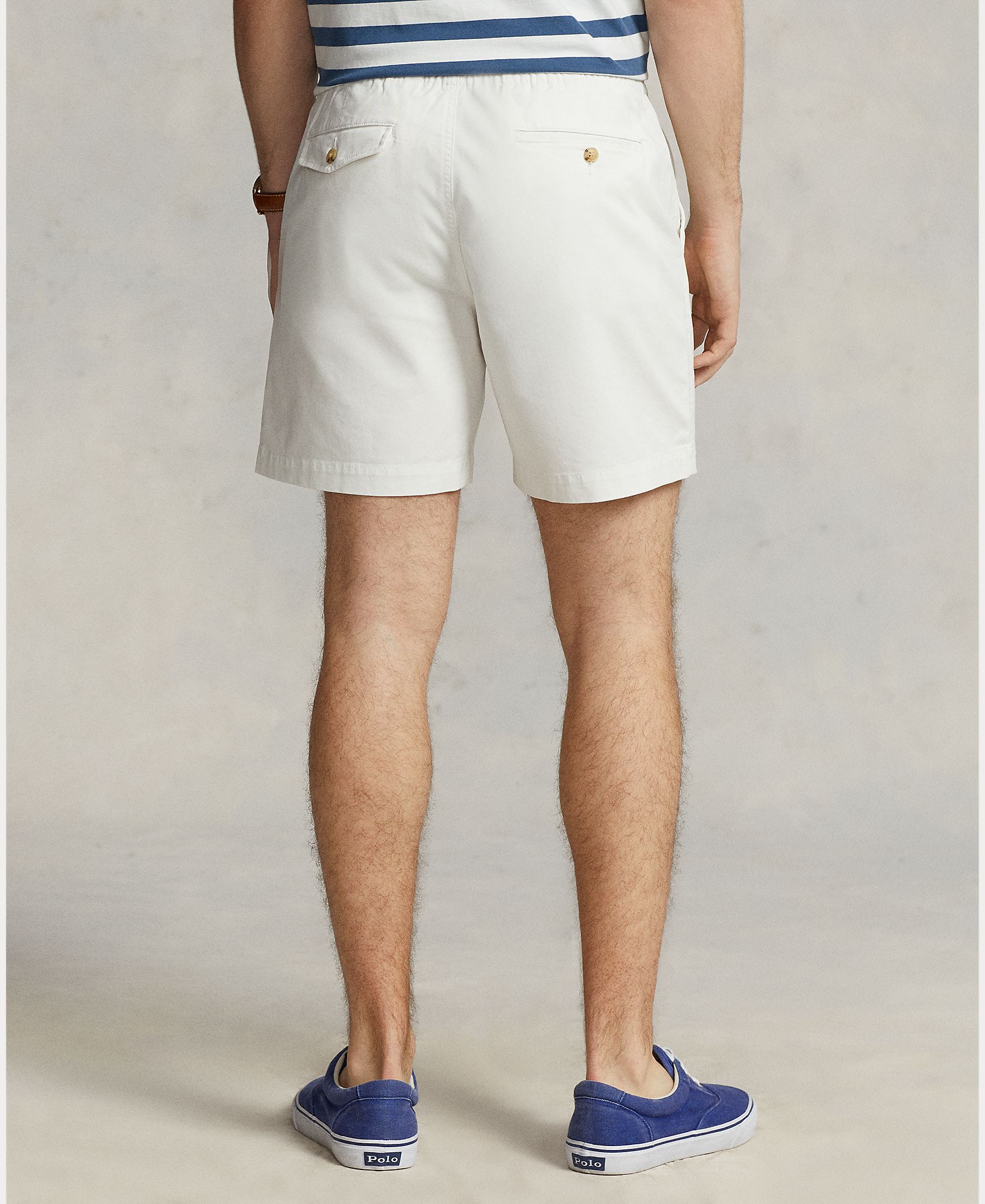 Calções Classic Fit com Cintura Ajustável Branco-4