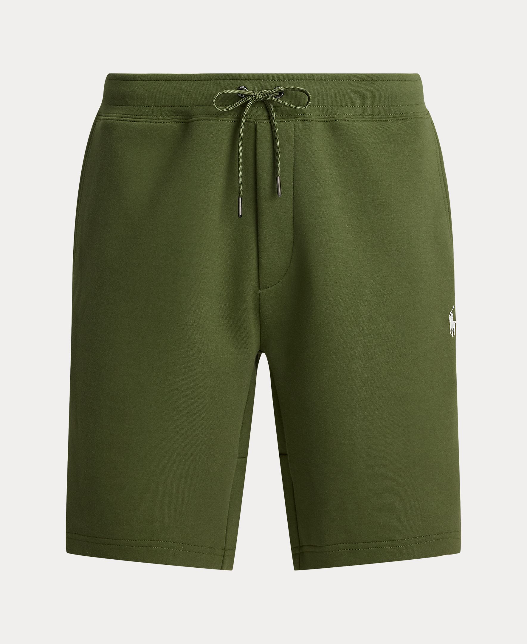 Calções de Malha Dupla com Cavalo Caqui-6