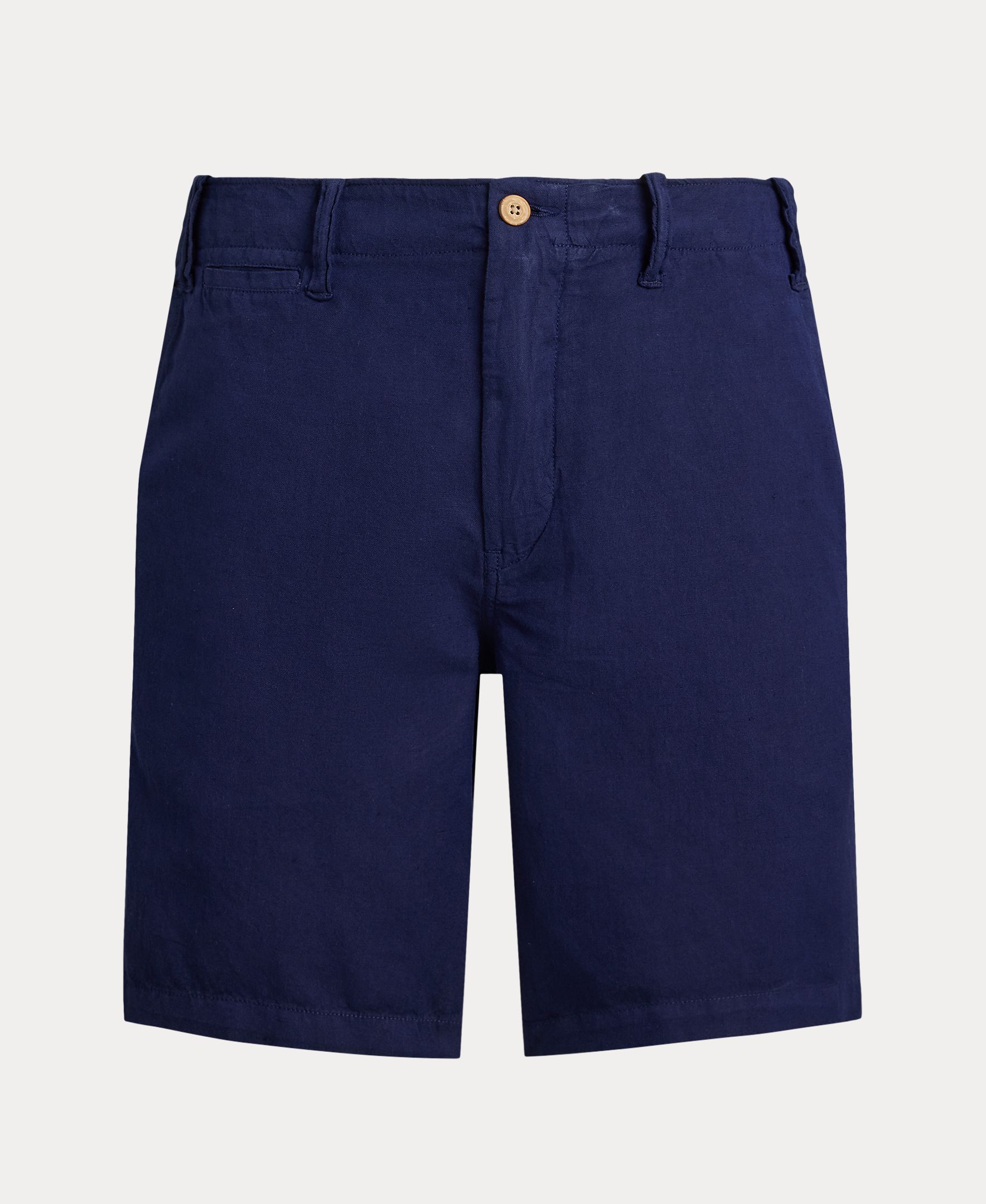 Calções Chino de Linho e Algodão Azul-marinho-6