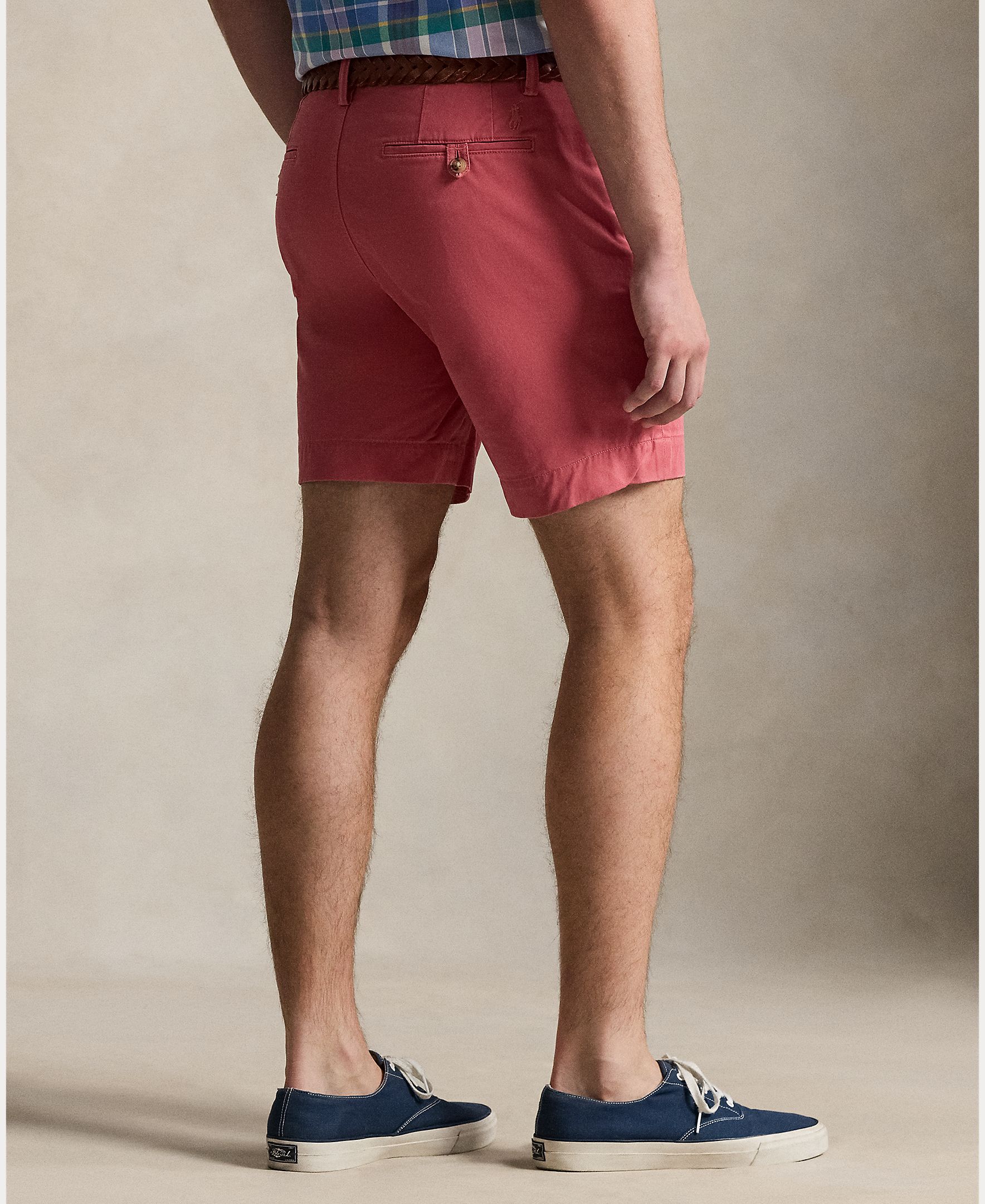 Calções Chino Regular Fit Grená-4