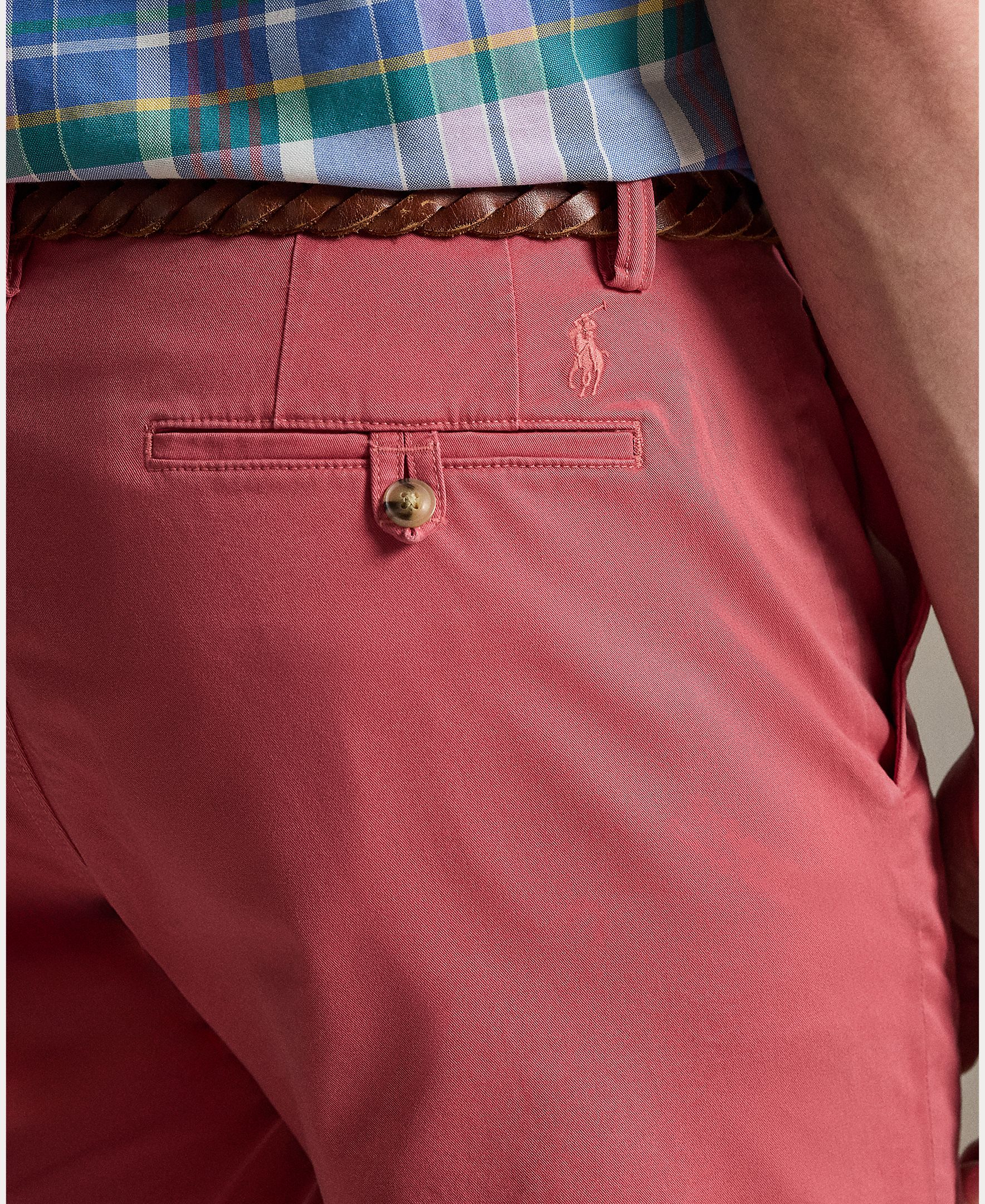 Calções Chino Regular Fit Grená-5