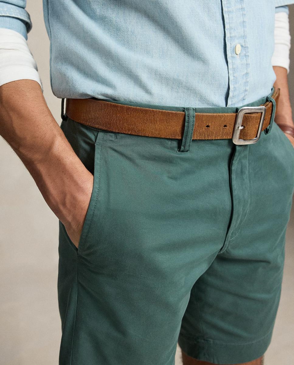 Calções Chino Regular Fit Verde Pinheiro-5