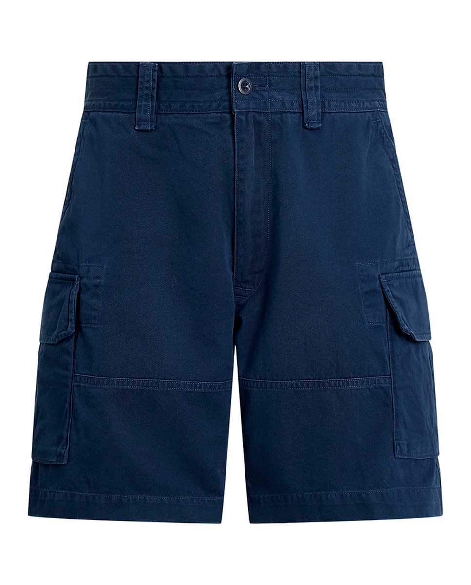Calções Cargo Gellar de Sarja Azul-marinho-6