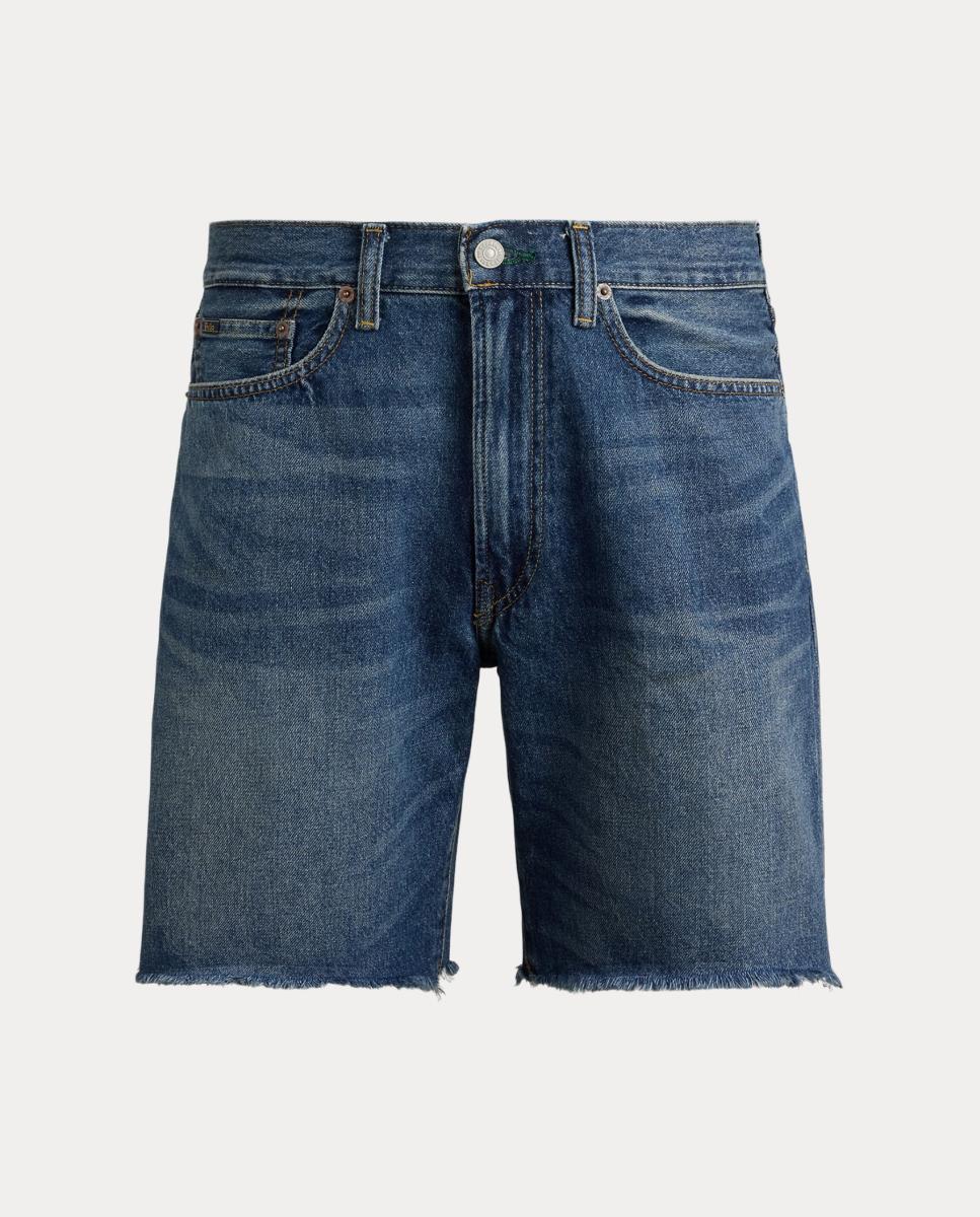 Calções de Ganga com Cinco Bolsos Azul-índigo-6
