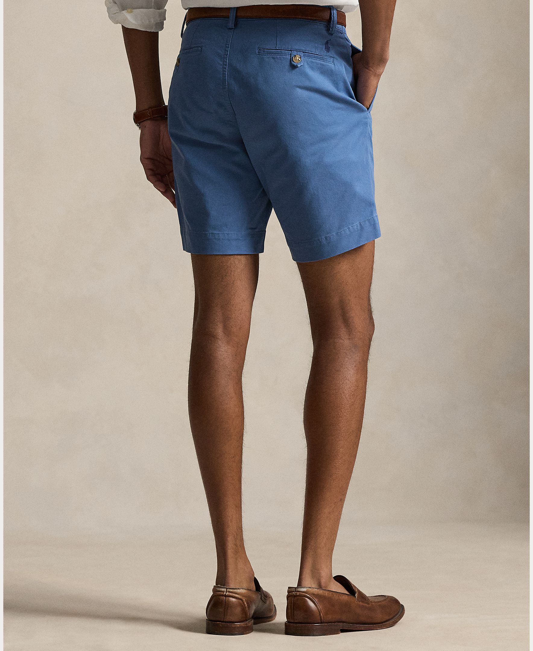 Calções Chino Regular Fit Azul Cantábrico-4