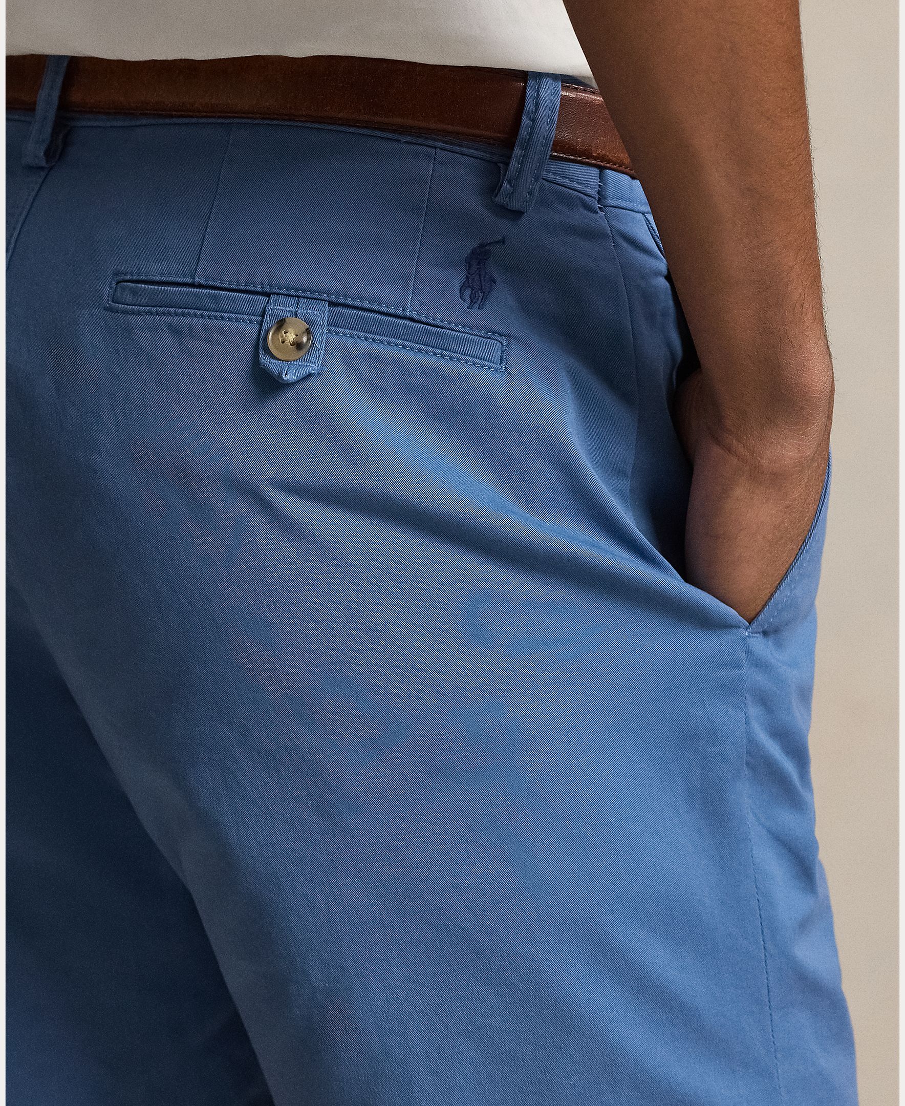 Calções Chino Regular Fit Azul Cantábrico-5