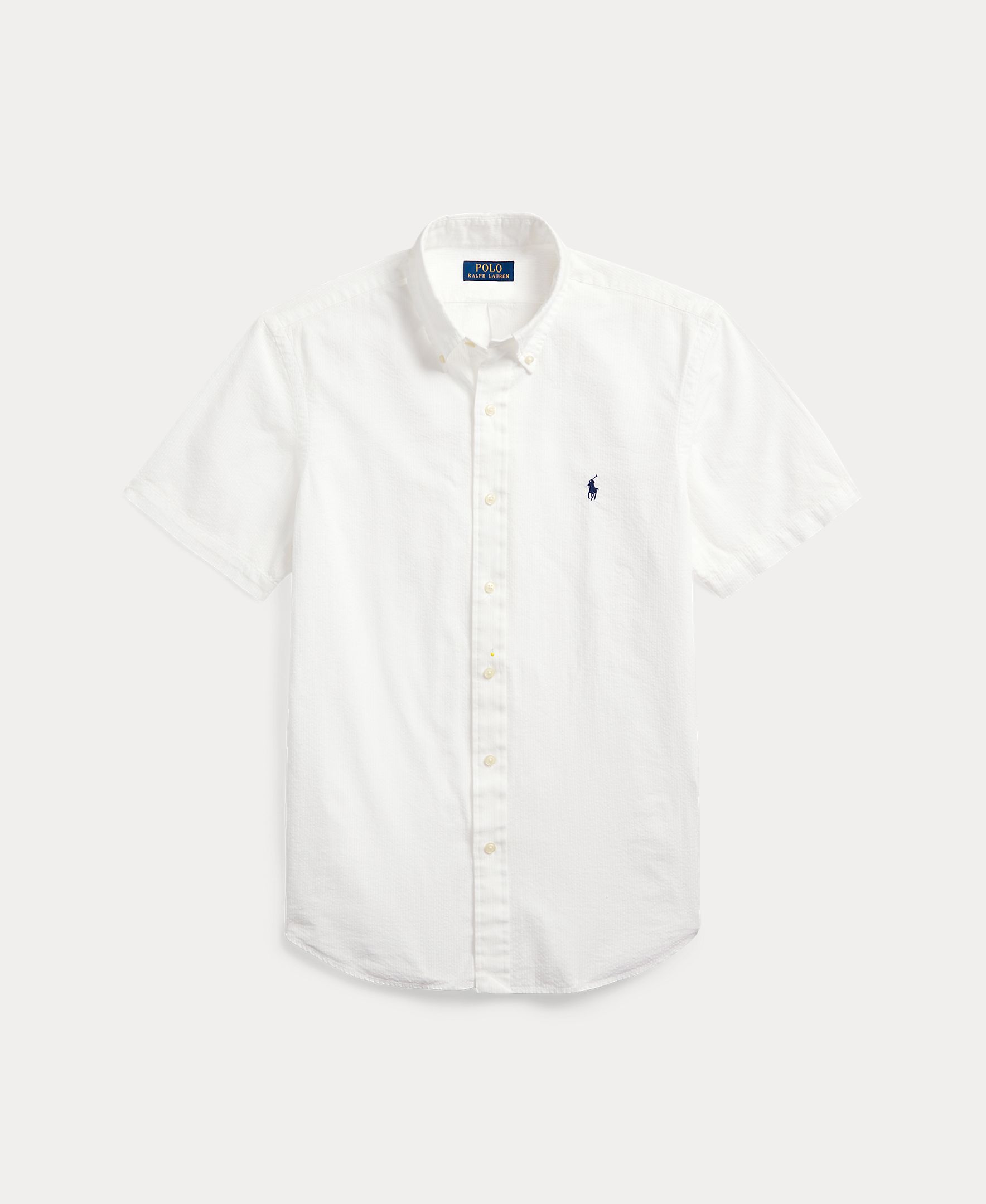 Camisa de Manga Curta em Seersucker Tamanhos Grandes Branco-7