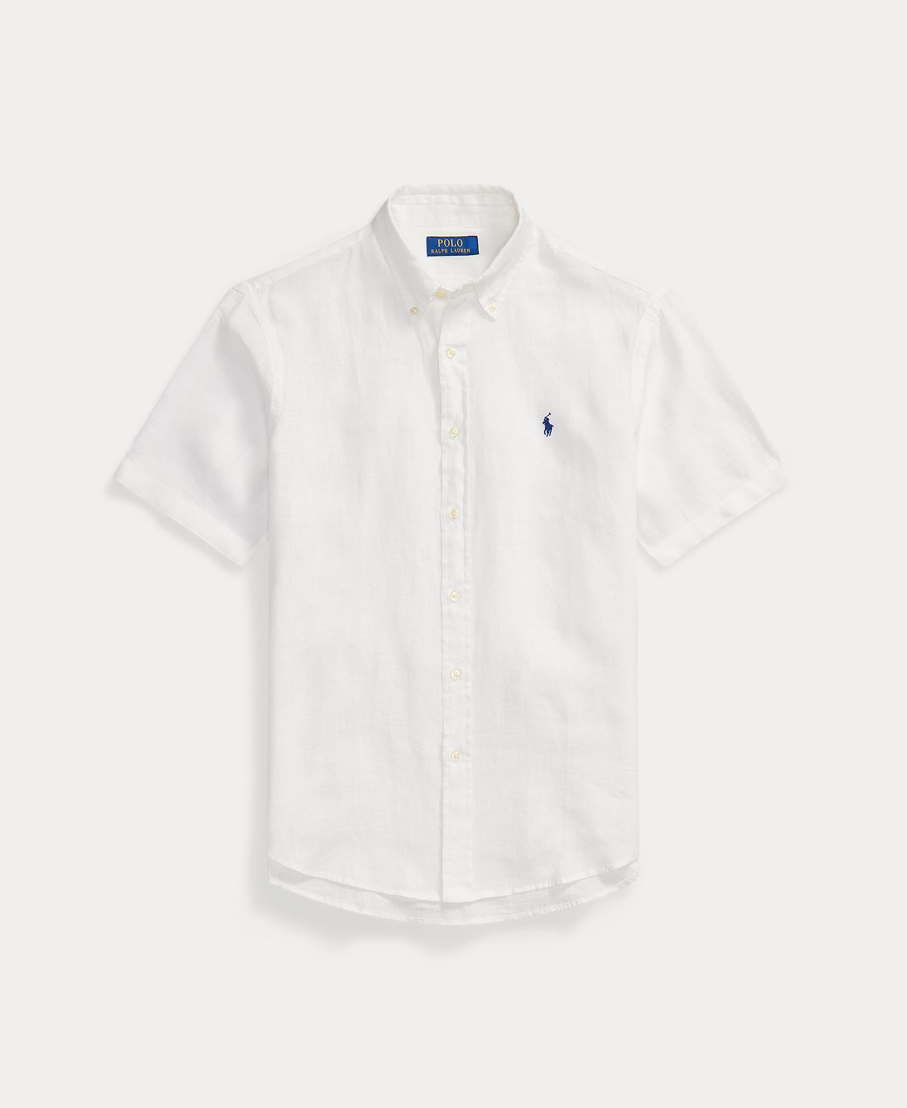 Camisa Regular Fit de Linho Branco-6