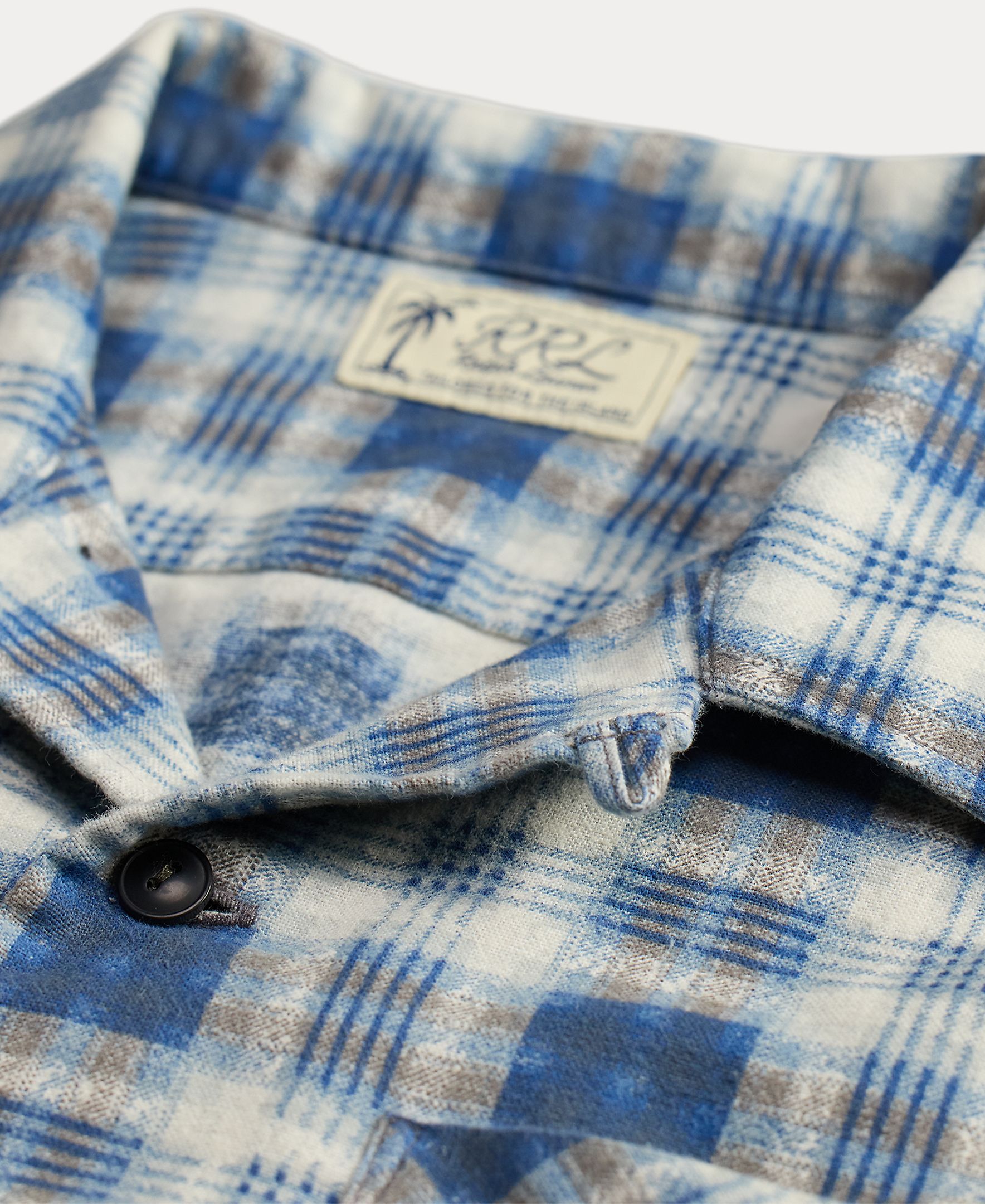 Camisa de Algodão com Manga Curta Índigo-3