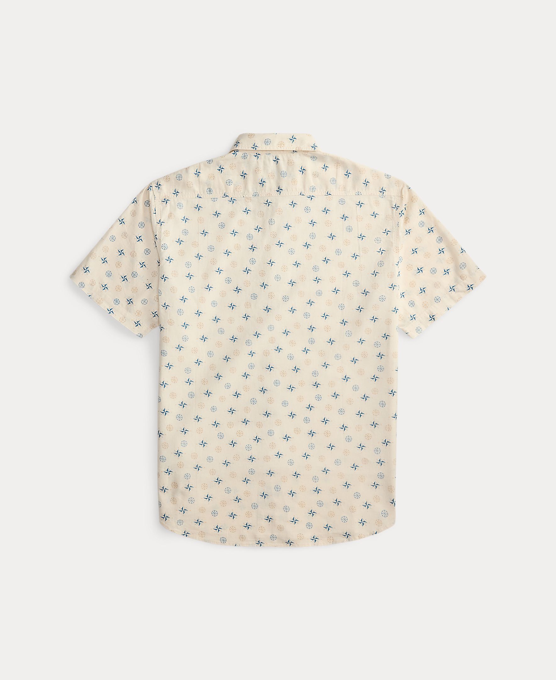 Camisa de Linho e Algodão com Bolso Creme-2