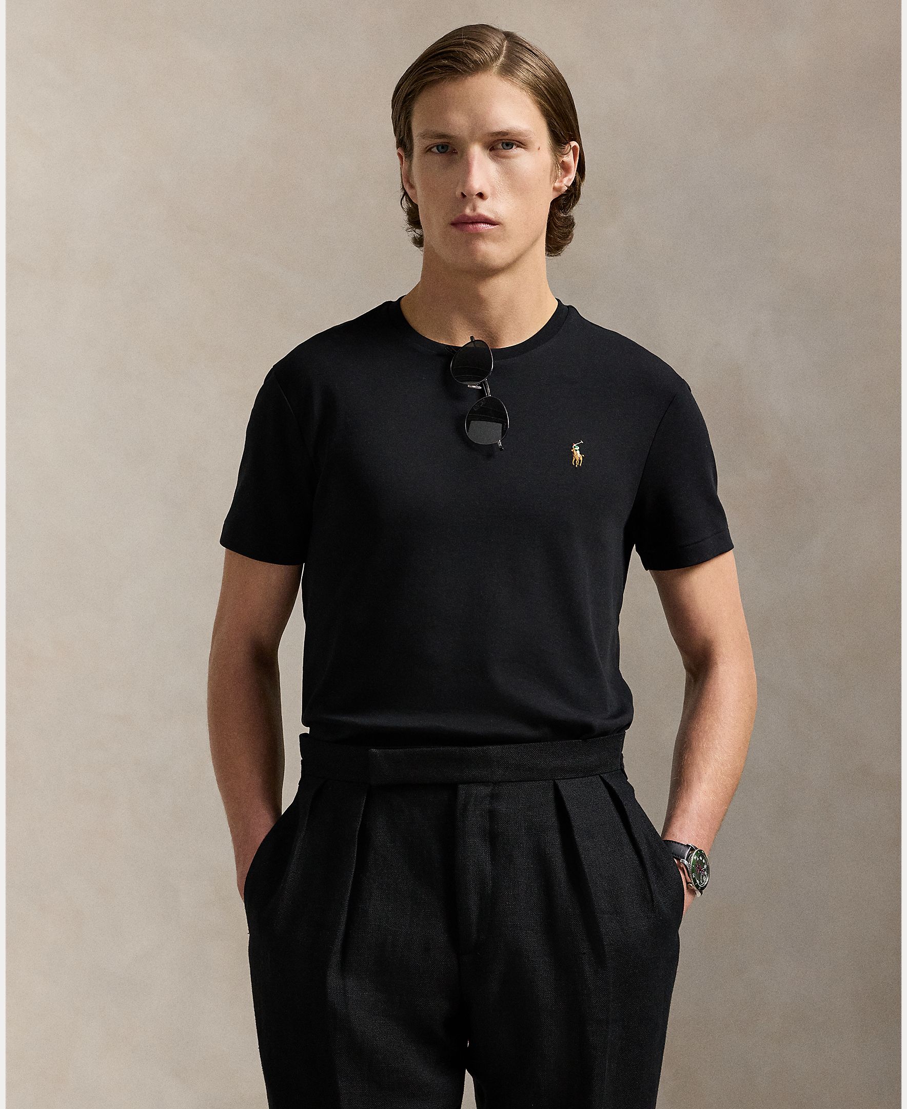 T-shirt de Algodão Pima BCI Preto-1