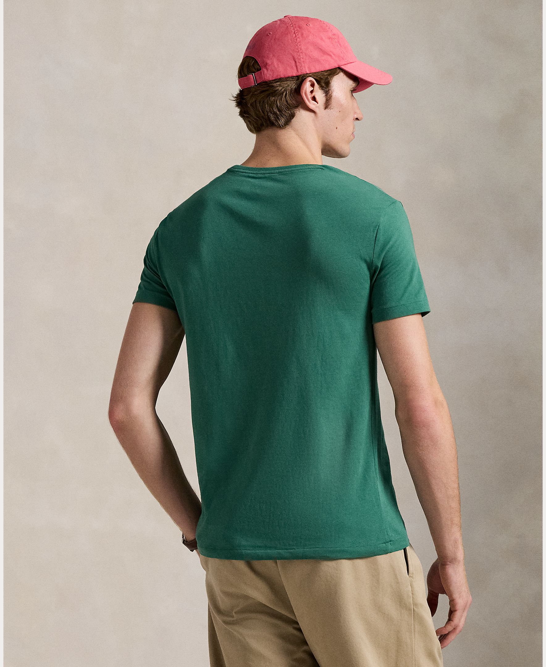 T-shirt com Logótipo Bordado e em Algodão Verde-escuro-2