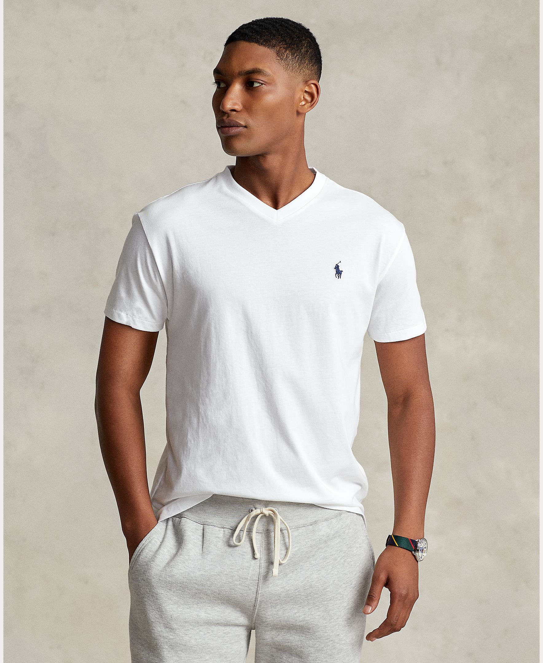 T-shirt com Logótipo Bordado e em Algodão Branco-1