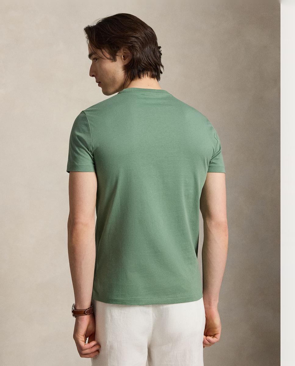 Camisola de Malha Custom Slim Fit Verde Vale-3