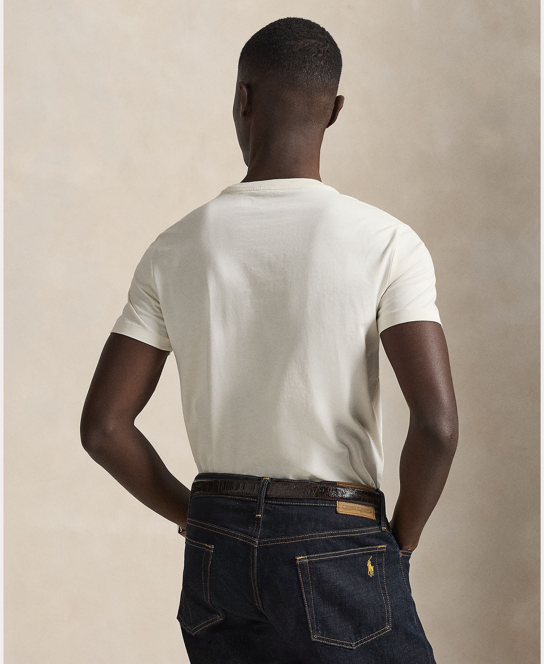 T-shirt de Malha Regular Fit Creme-2