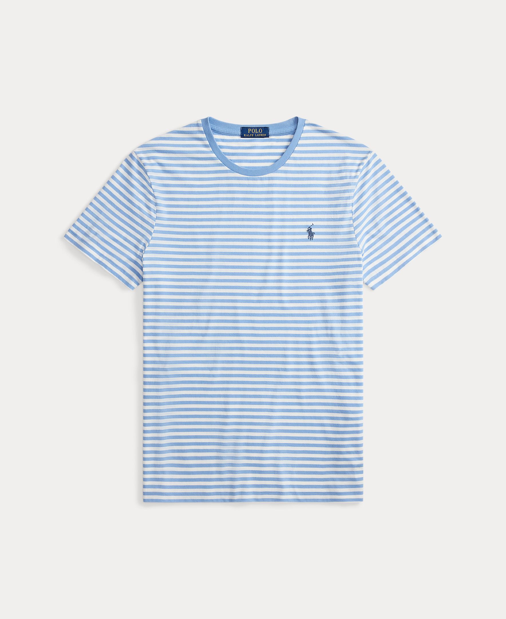 T-shirt com Logótipo Bordado e em Algodão Azul-claro-5