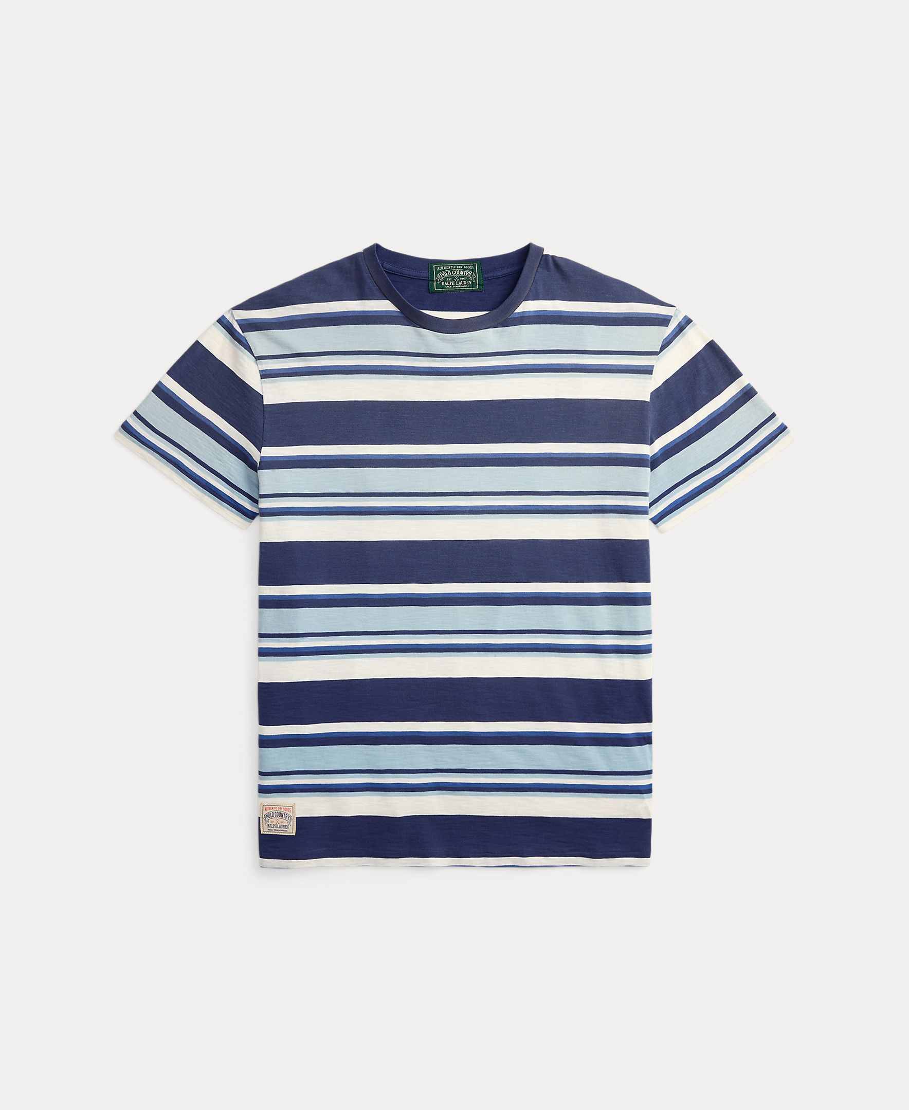 T-shirt de Algodão às Riscas Multicolor-6