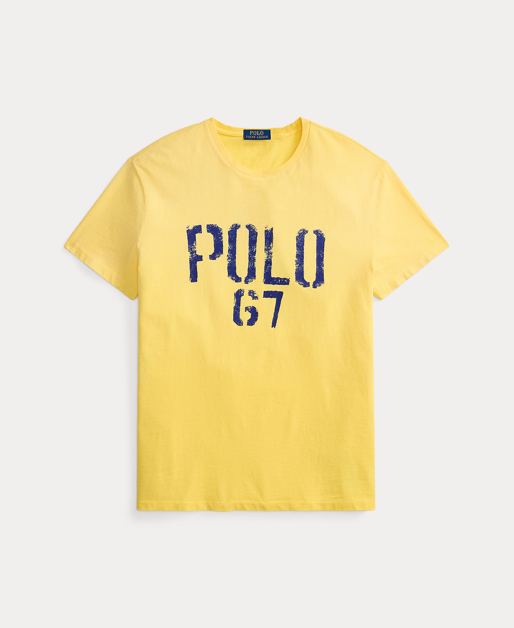 T-shirt de algodão com logótipo Amarelo-5