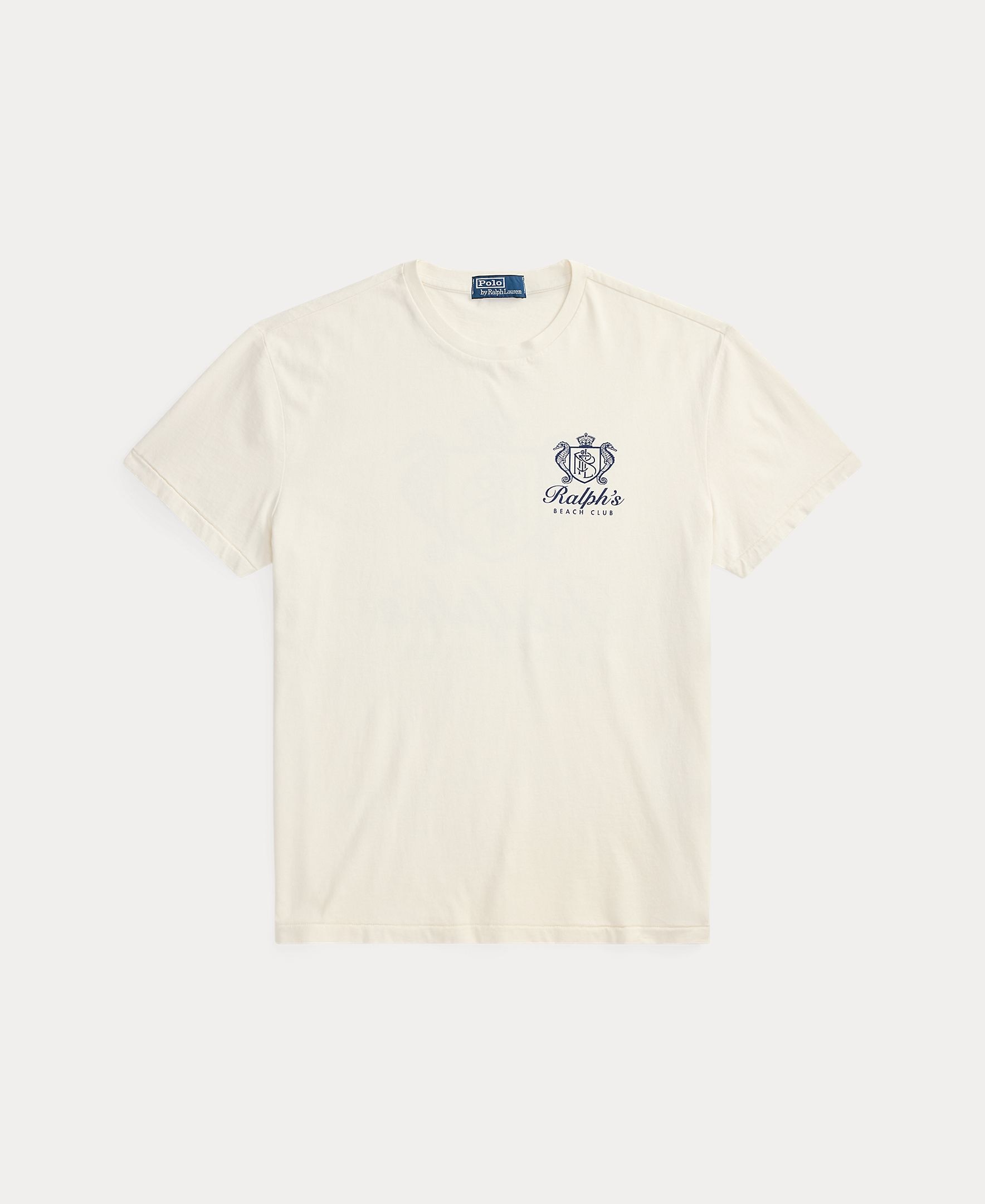 T-shirt de Algodão com Escudo Branco-marfim-6