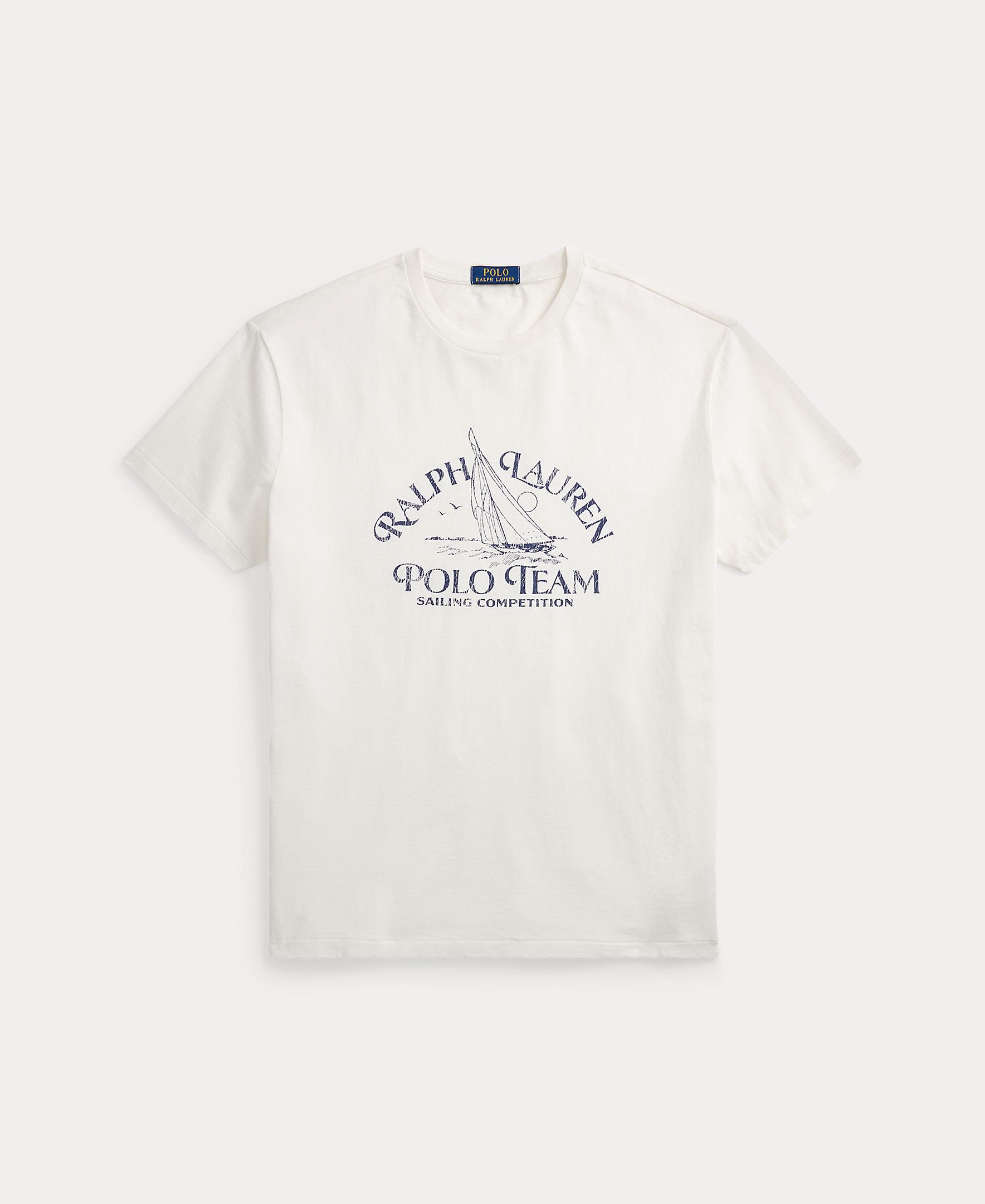 T-shirt de Manga Curta e em Algodão Branco-marfim-5