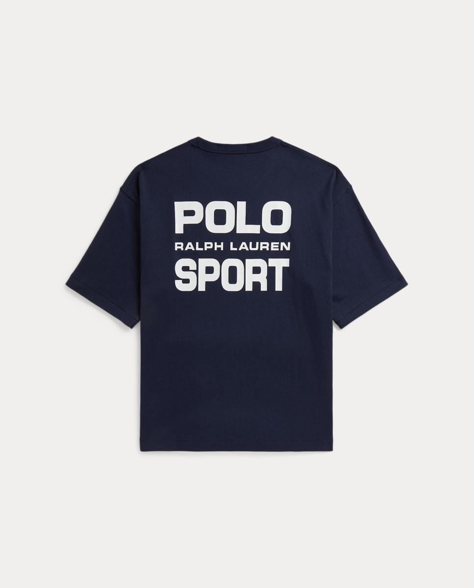 T-shirt de Algodão Polo Sport Azul-marinho-2