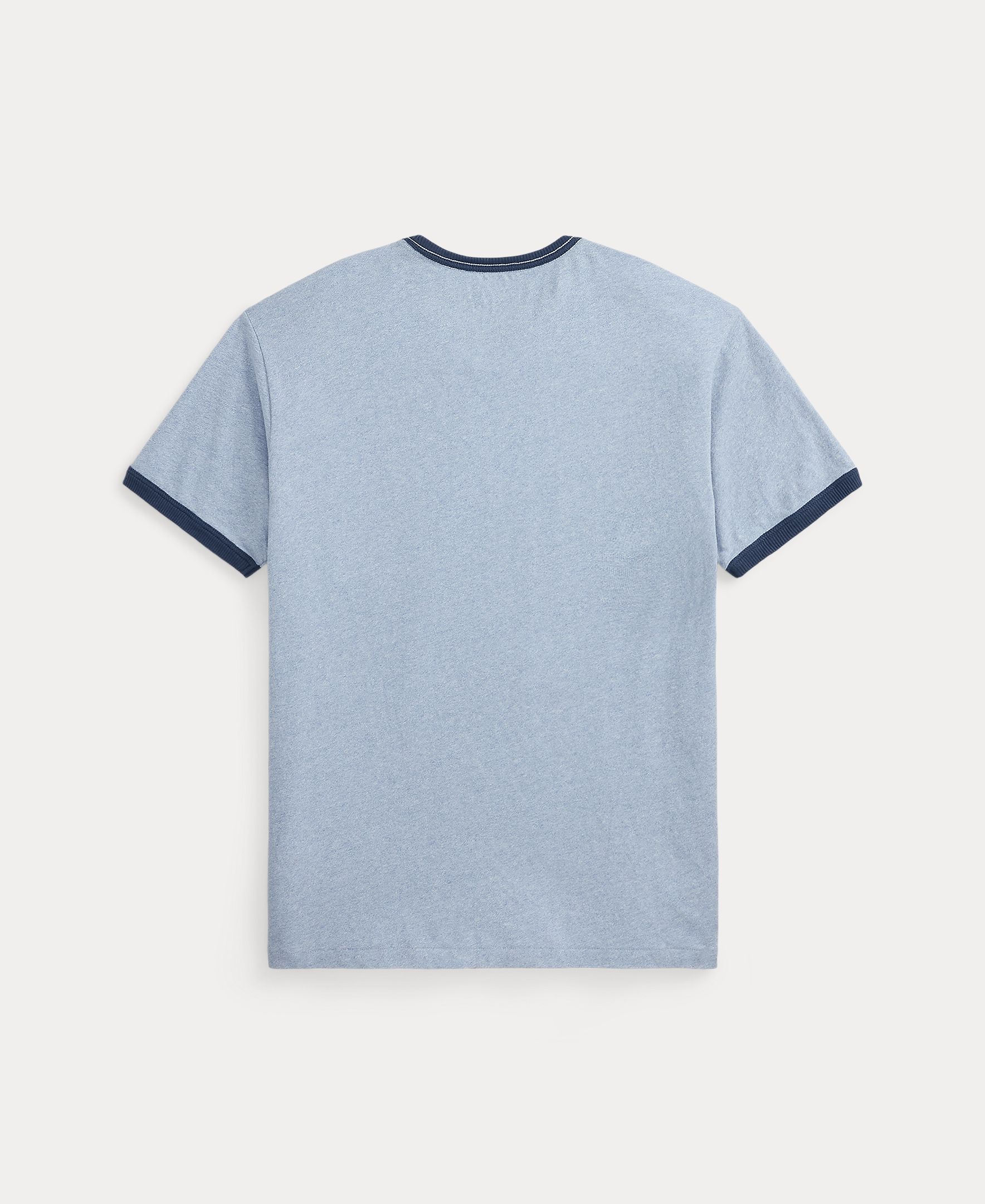 T-shirt de Malha Canelada Double RL Azul-claro-2