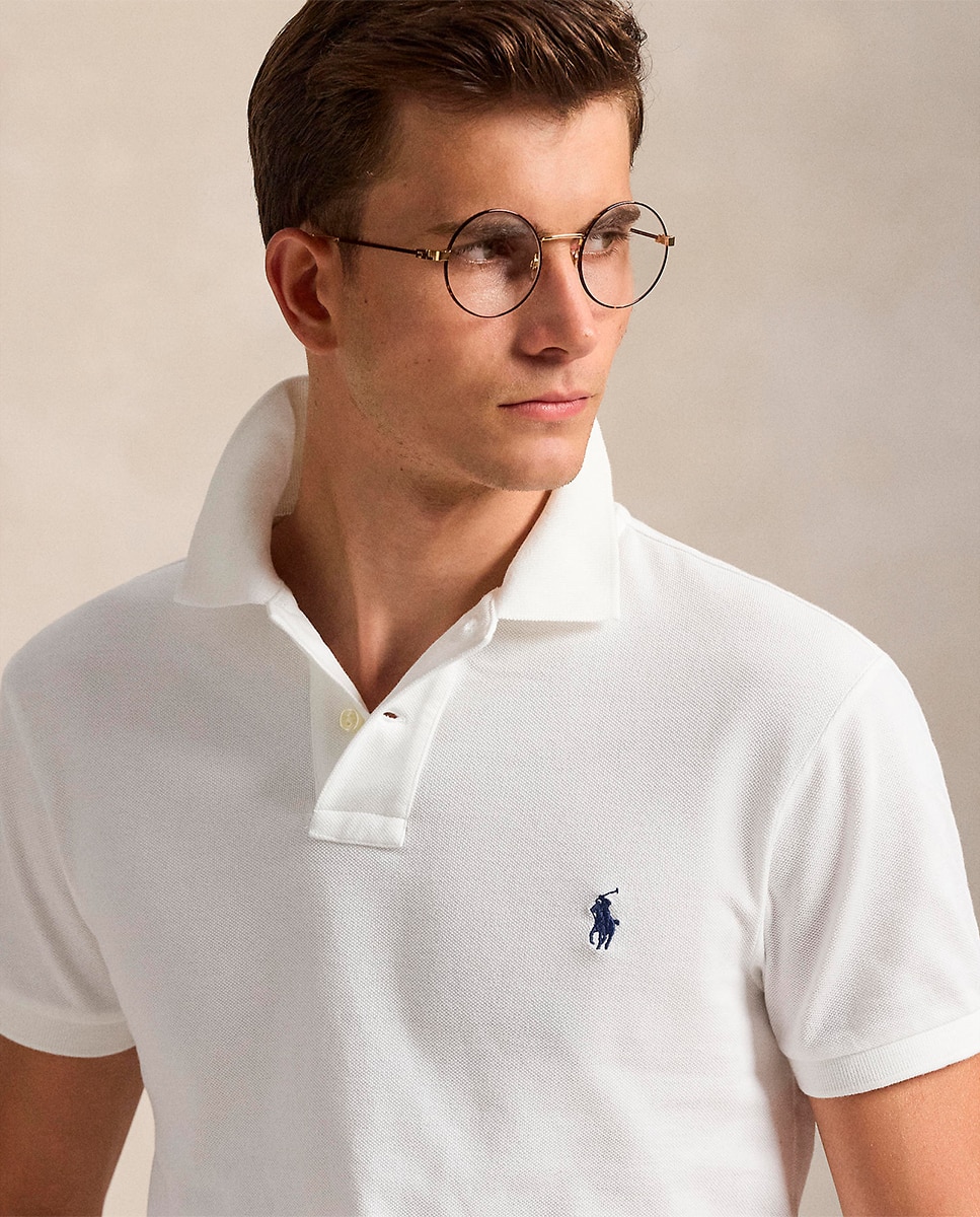 Polo Piqué Regular Fit Branco-4