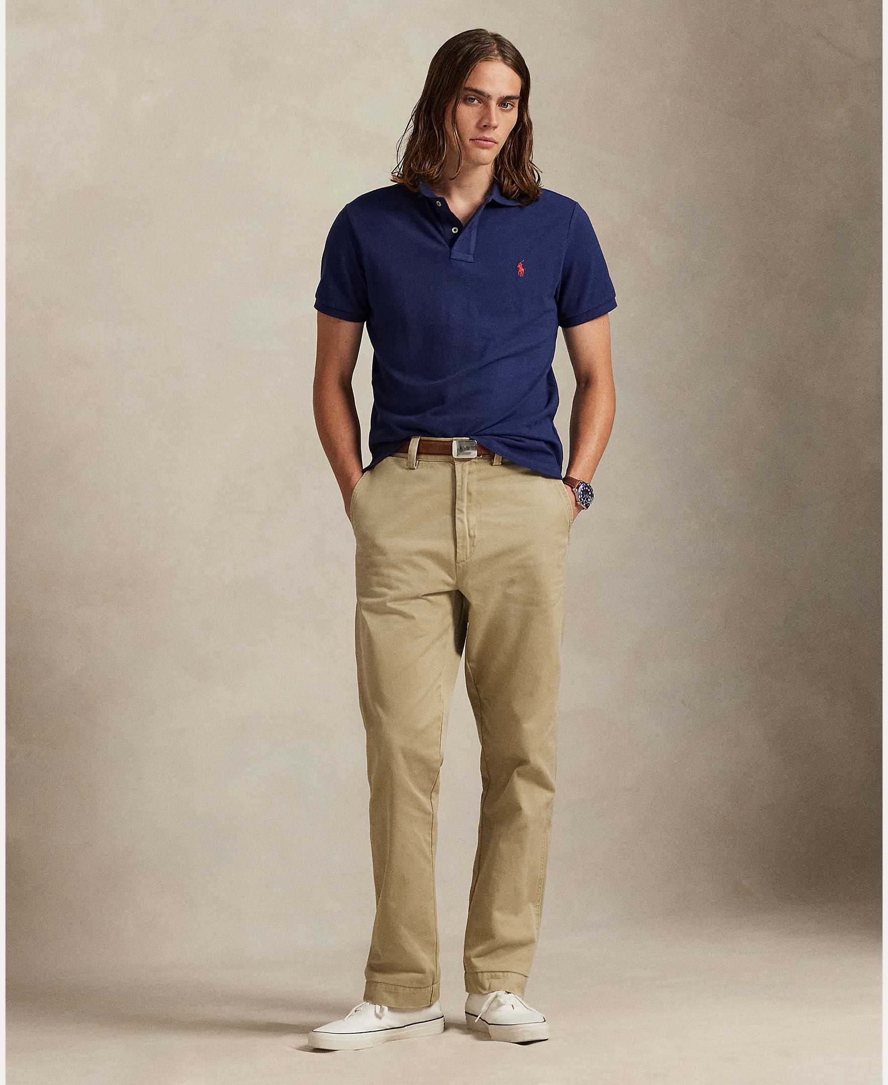 Polo de hombre de piqué Newport/Rojo - Polo Ralph Lauren - Azul marino Azul marino-8