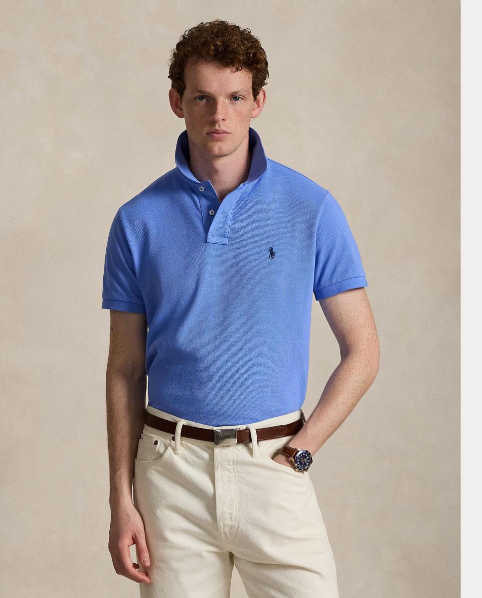 Polo de hombre de piqué marino Newport/Rojo - Polo Ralph Lauren - Azul Azul-1