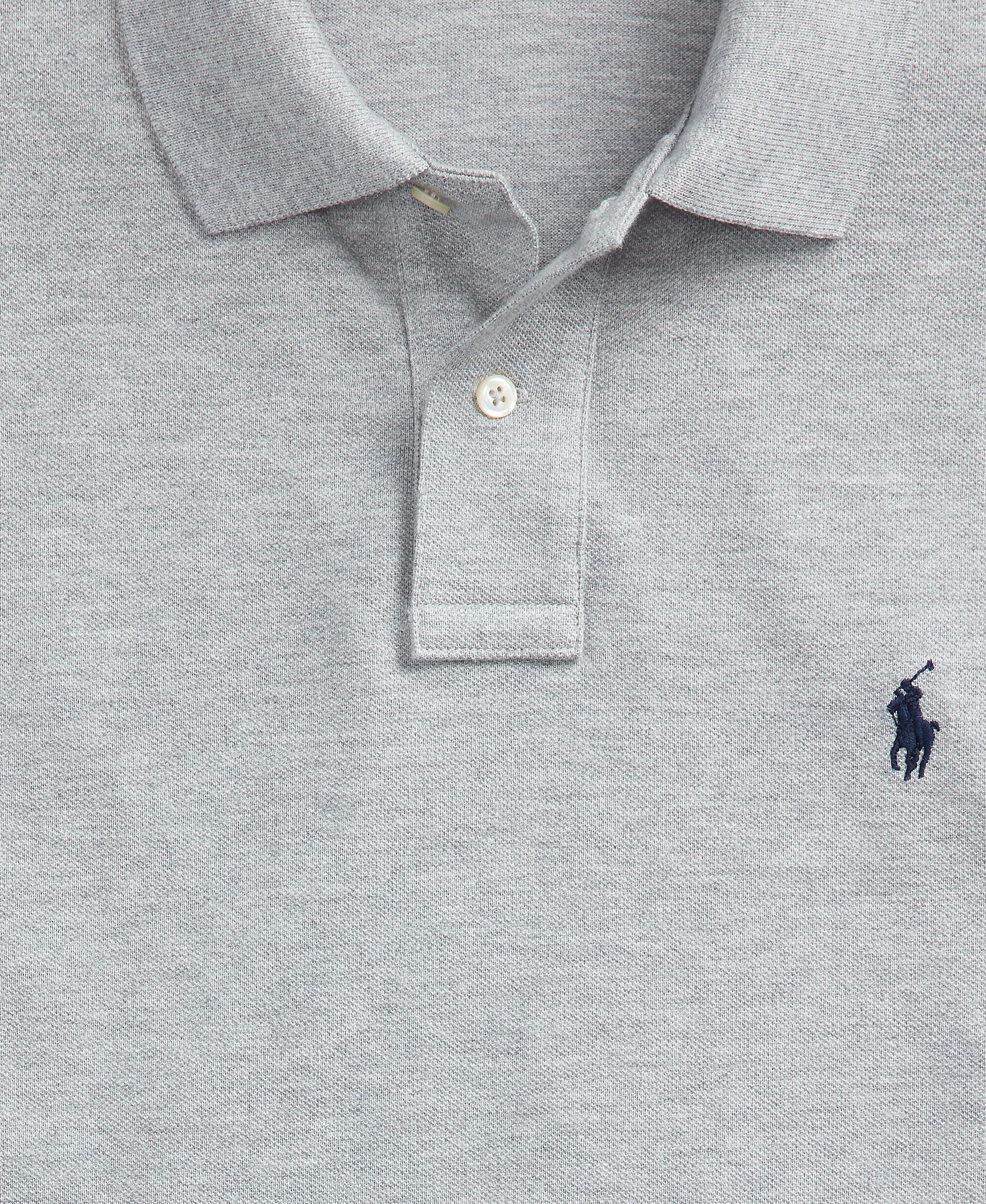 Polo de Piqué Custom Cinzento-6