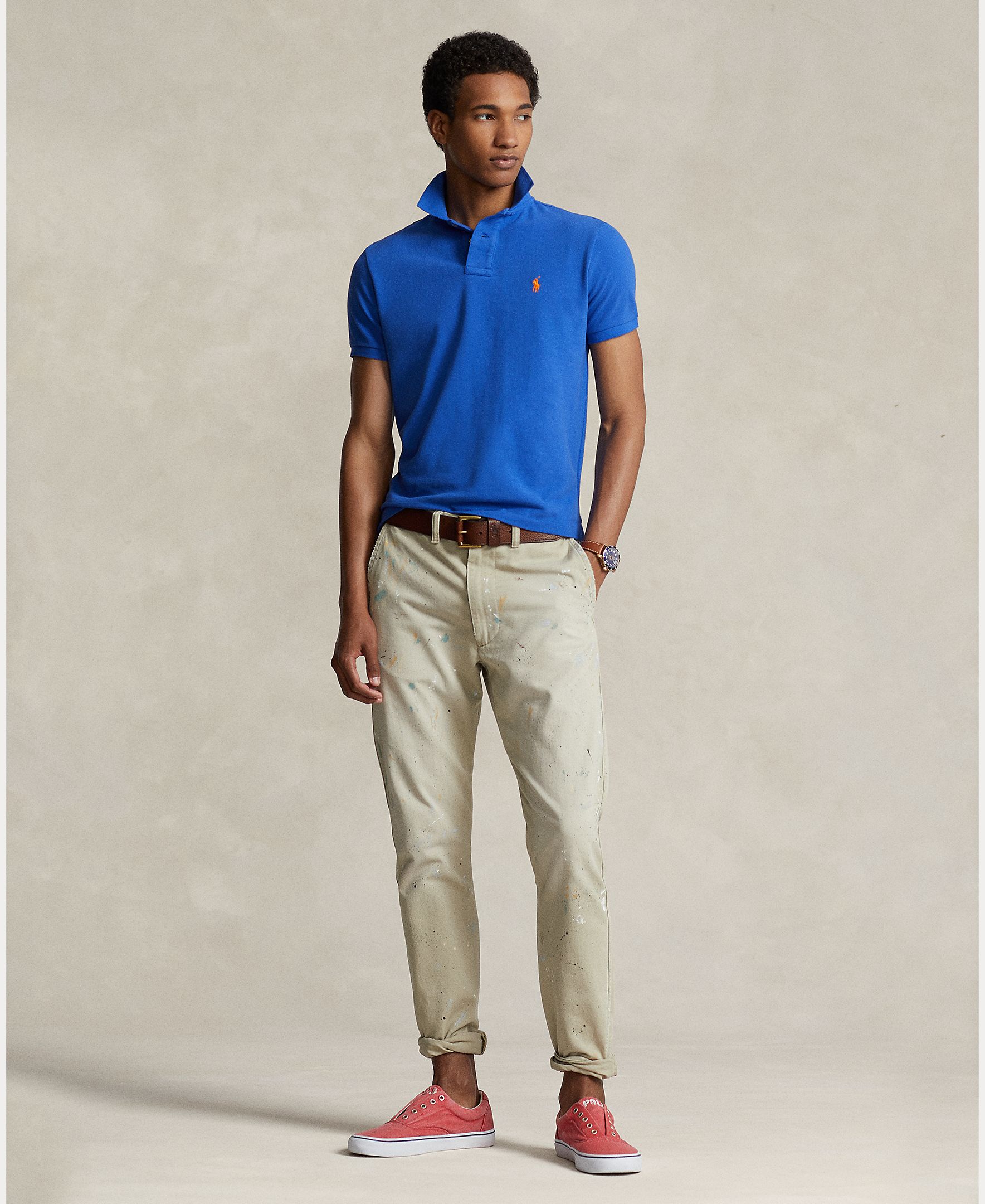 Polo de hombre de piqué Azul marino Newport/Rojo - Polo Ralph Lauren - Azul índigo Azul índigo-7