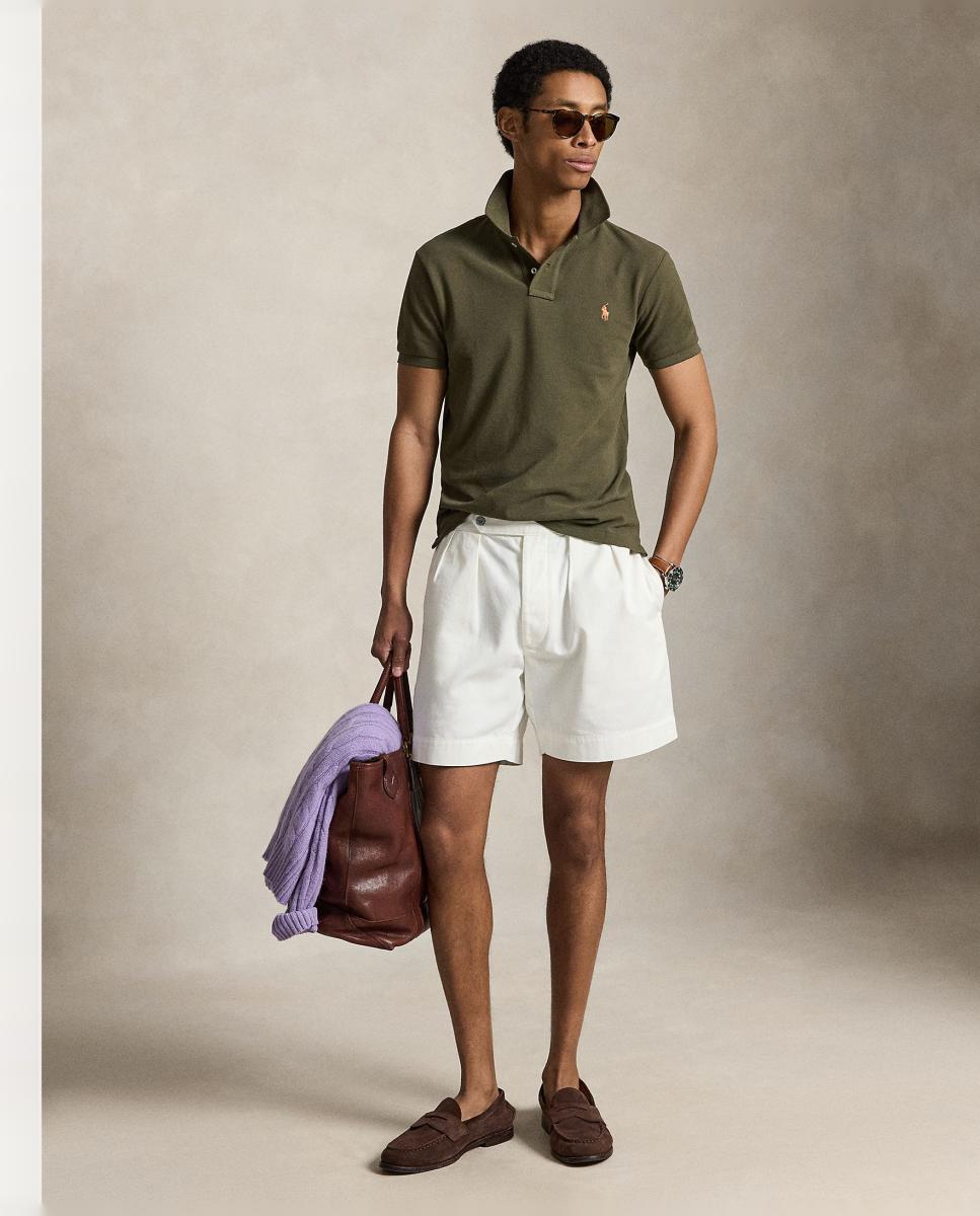 Polo Piqué Slim Fit Verde-militar-7