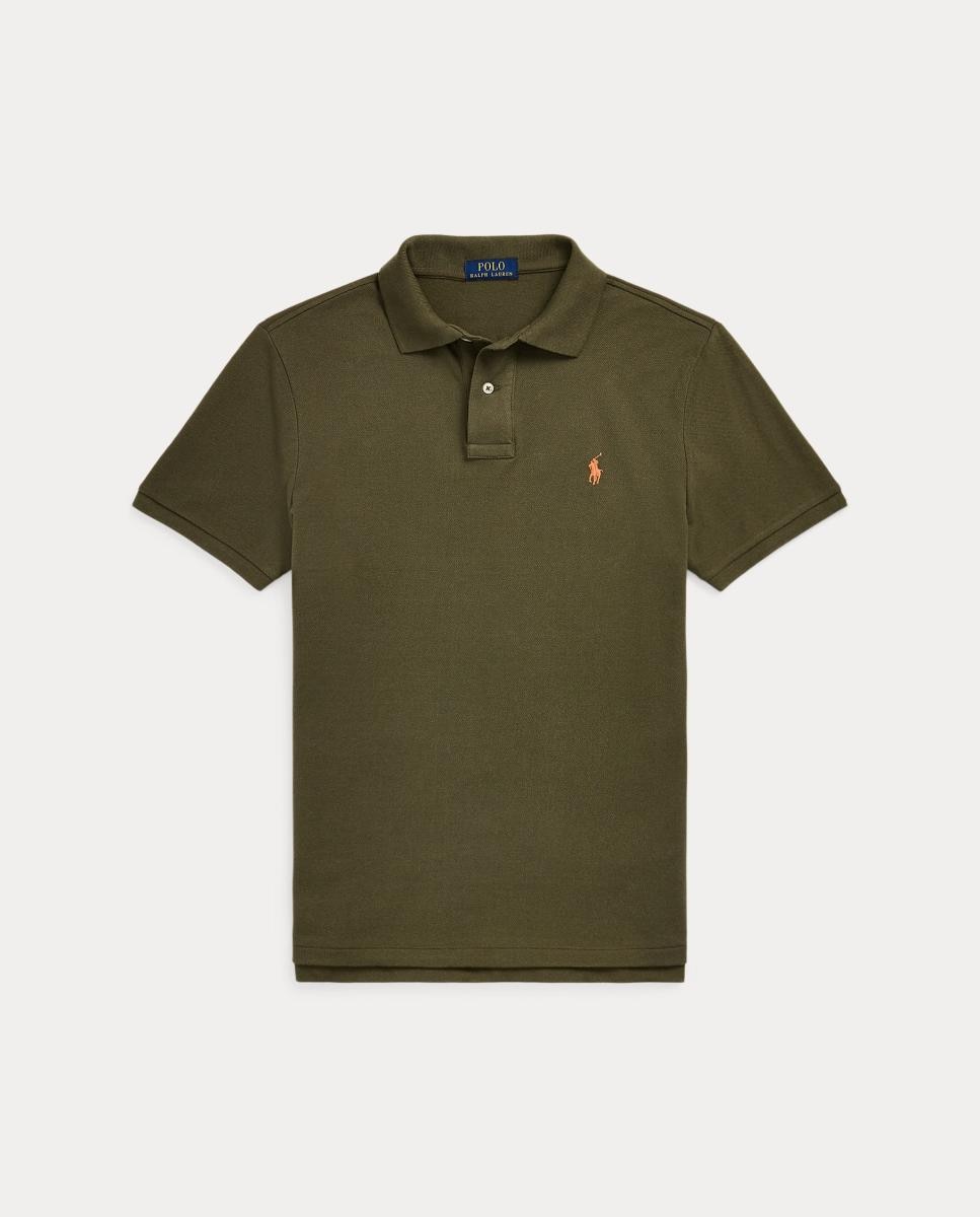 Polo Piqué Slim Fit Verde-militar-6
